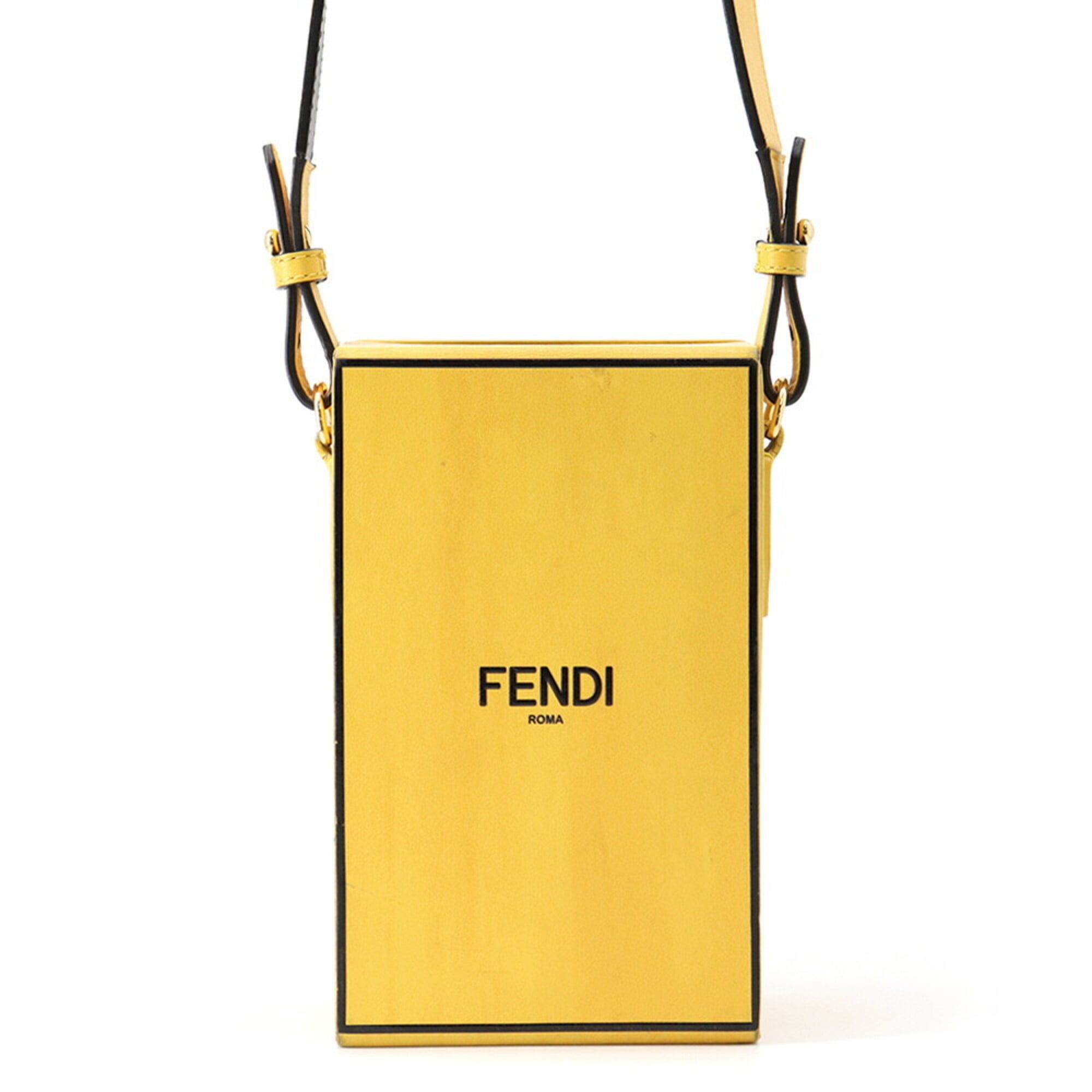 Fendi Yellow Leather Shoulder Bag (Pre-Owned)