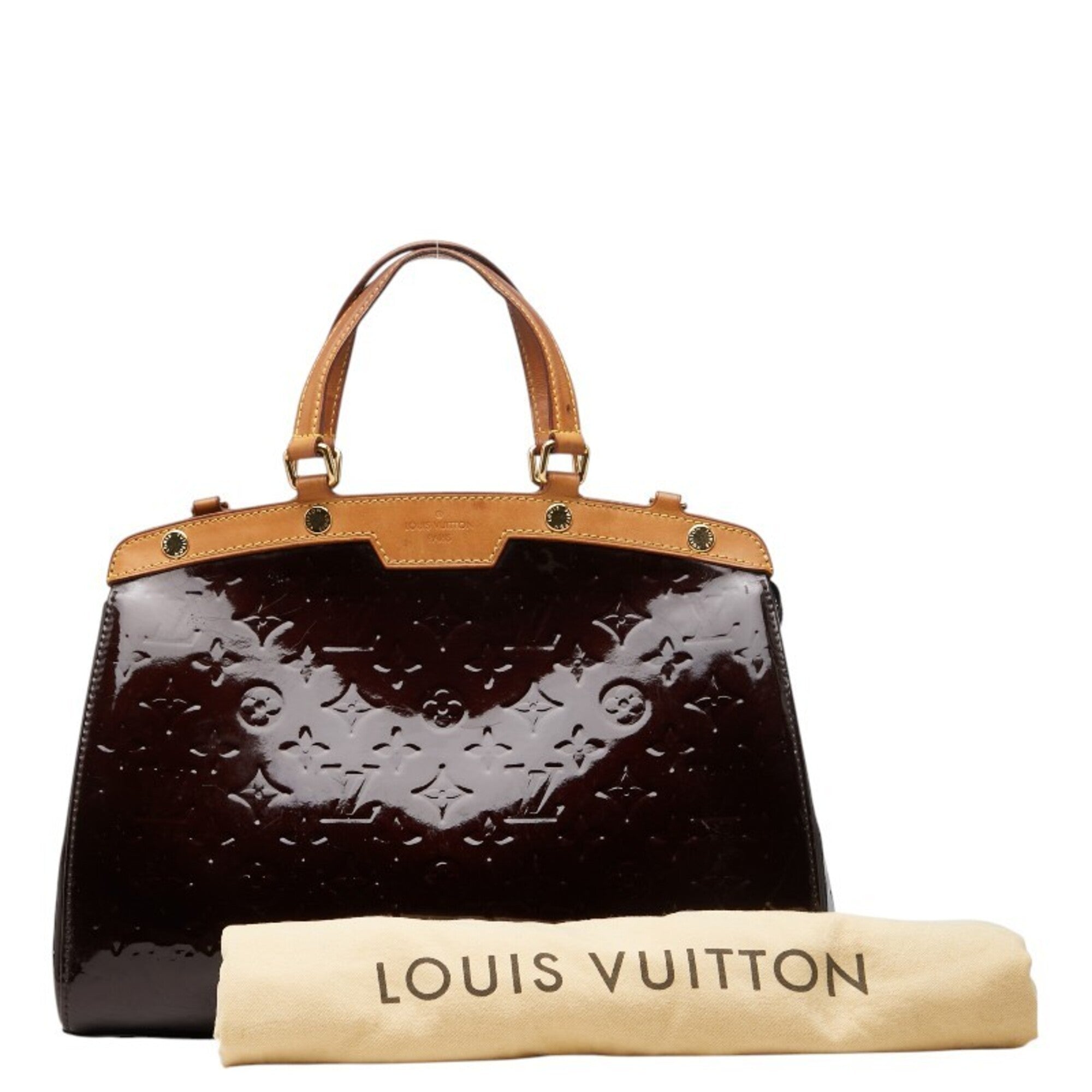 Louis Vuitton Amarante Purple Patent Leather Handbag (Pre-Owned)