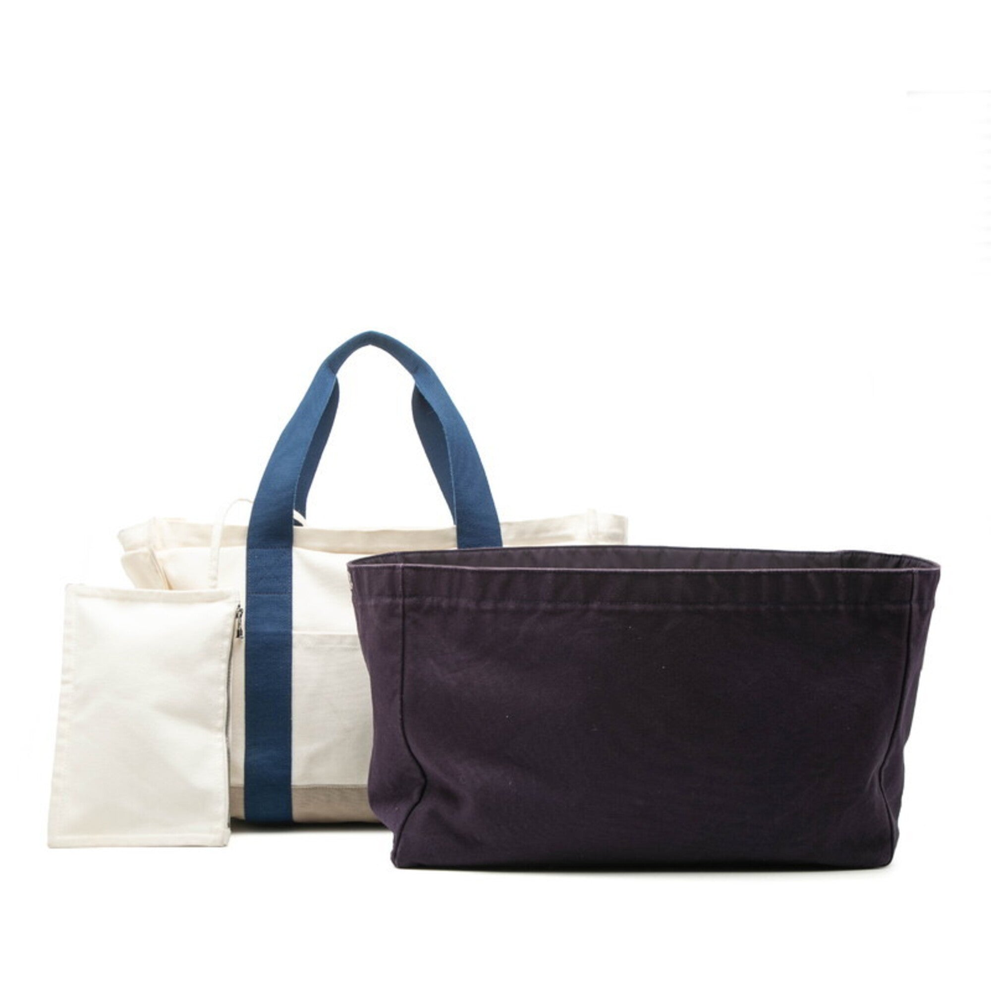Hermes Adada Multi-Color White Canvas Tote Bag (Pre-Owned)
