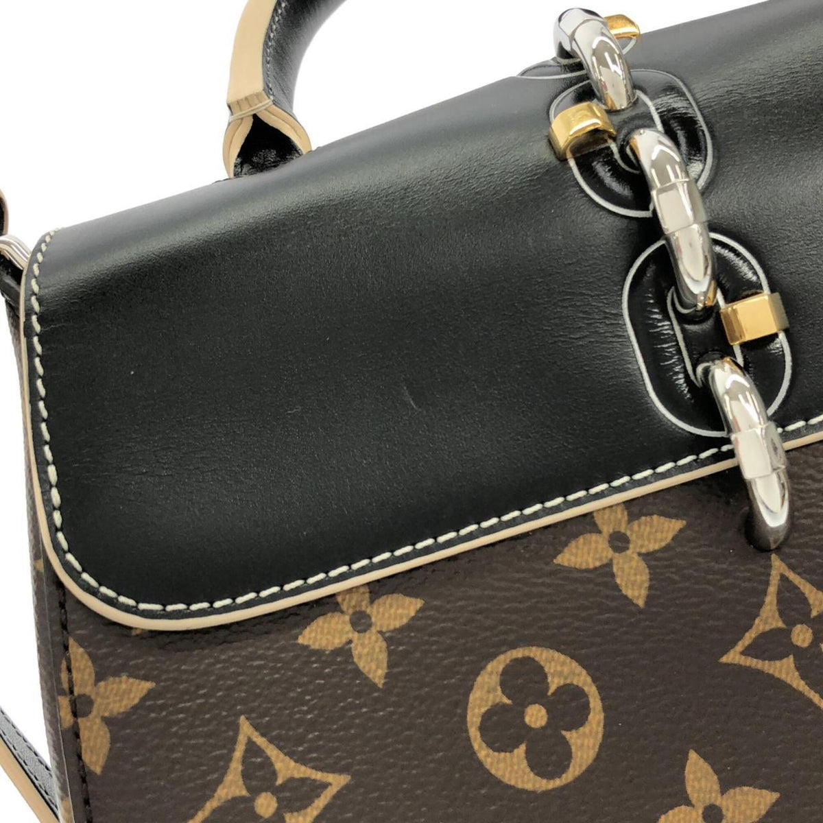 Louis Vuitton Black Monogram Coated Canvas Handbag (Pre-Owned)