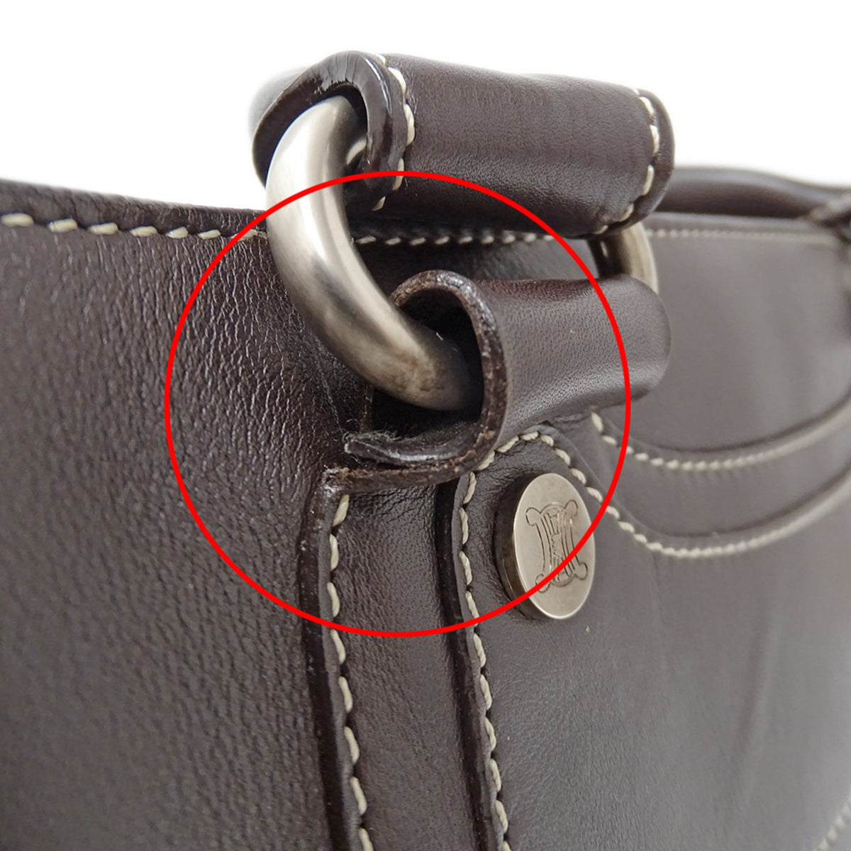 Celine Dark Brown Leather Handbag (Pre-Owned)