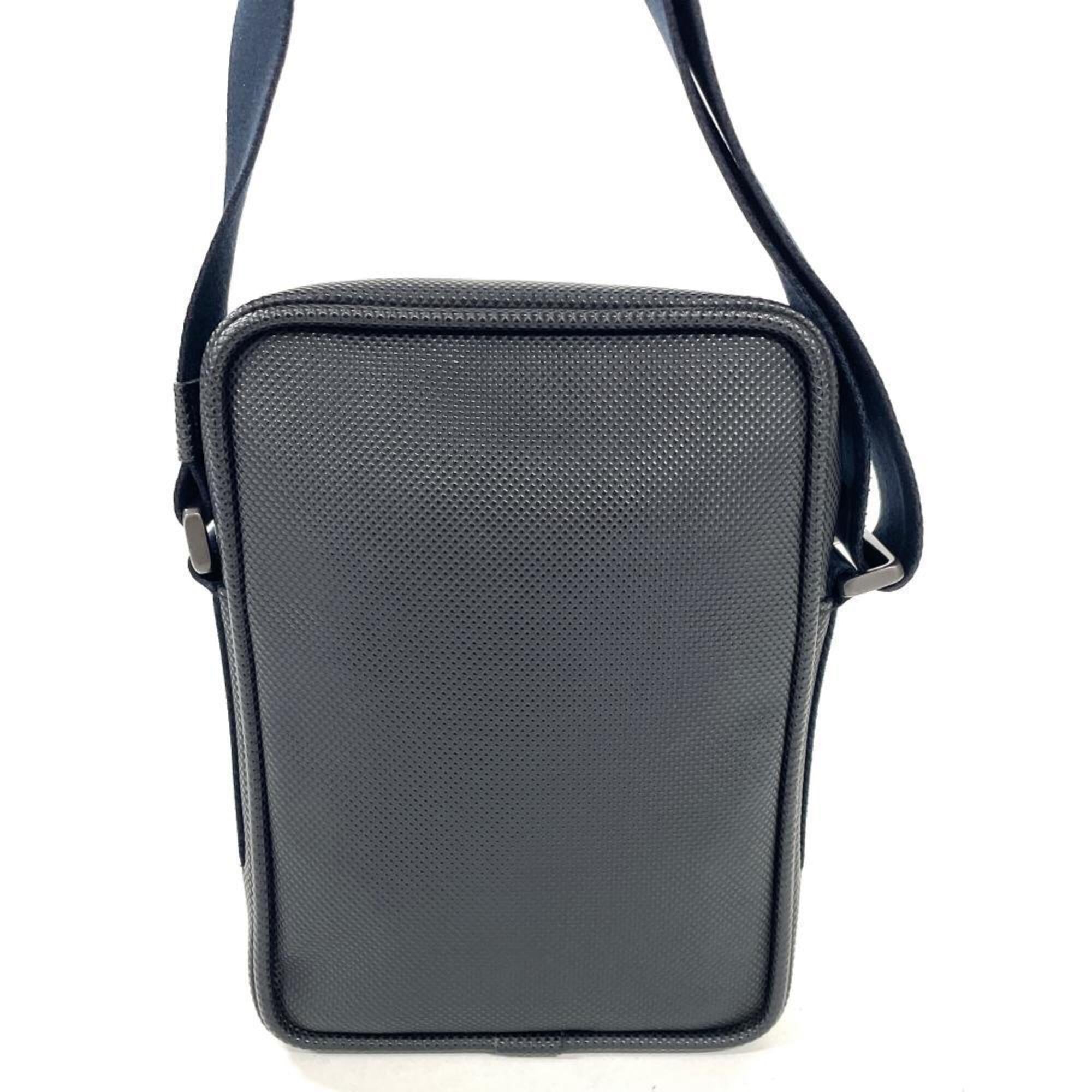 Bottega Veneta Black Coated Canvas Shoulder Bag (Pre-Owned)