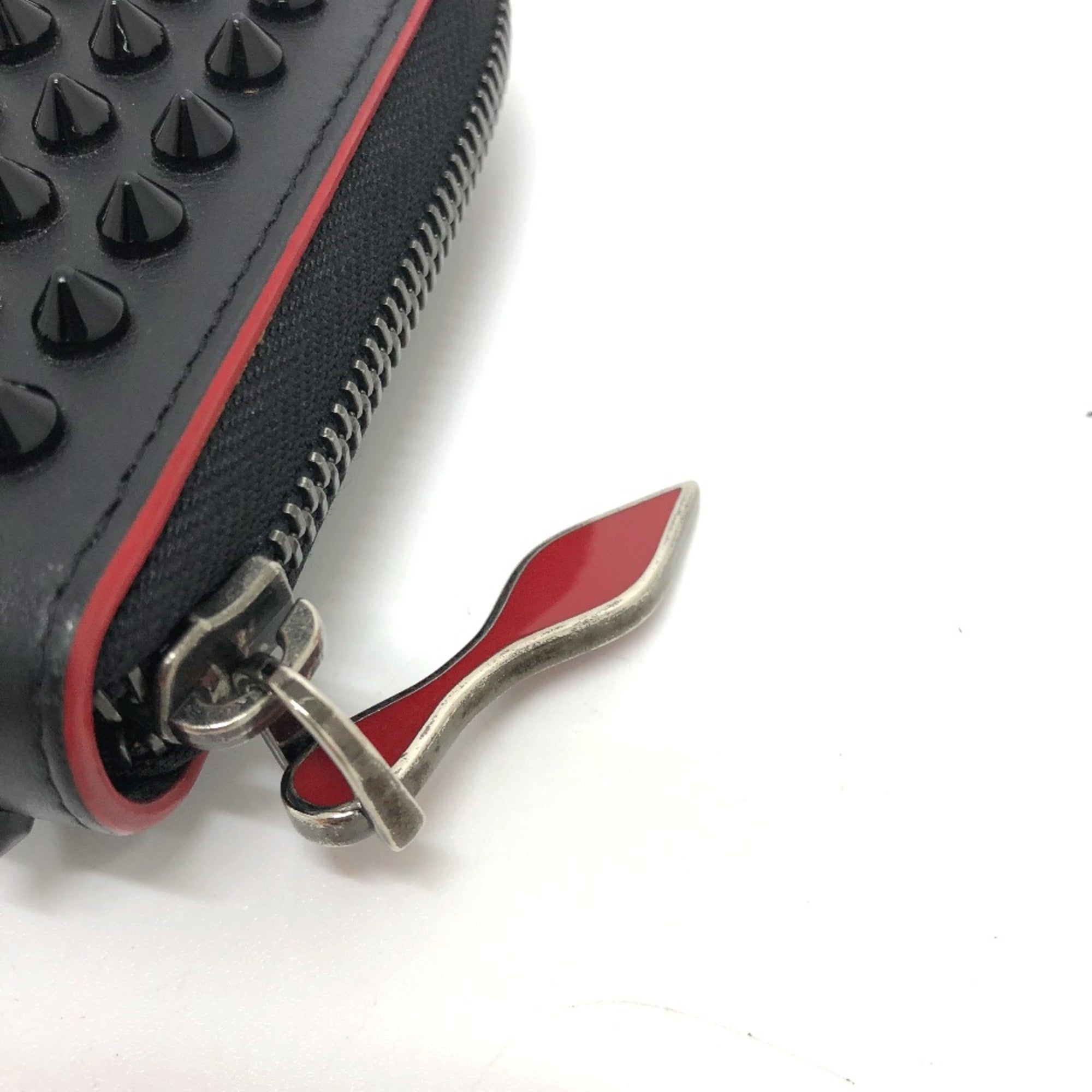 Christian Louboutin Black Leather Long Wallet (Bi-Fold) (Pre-Owned)
