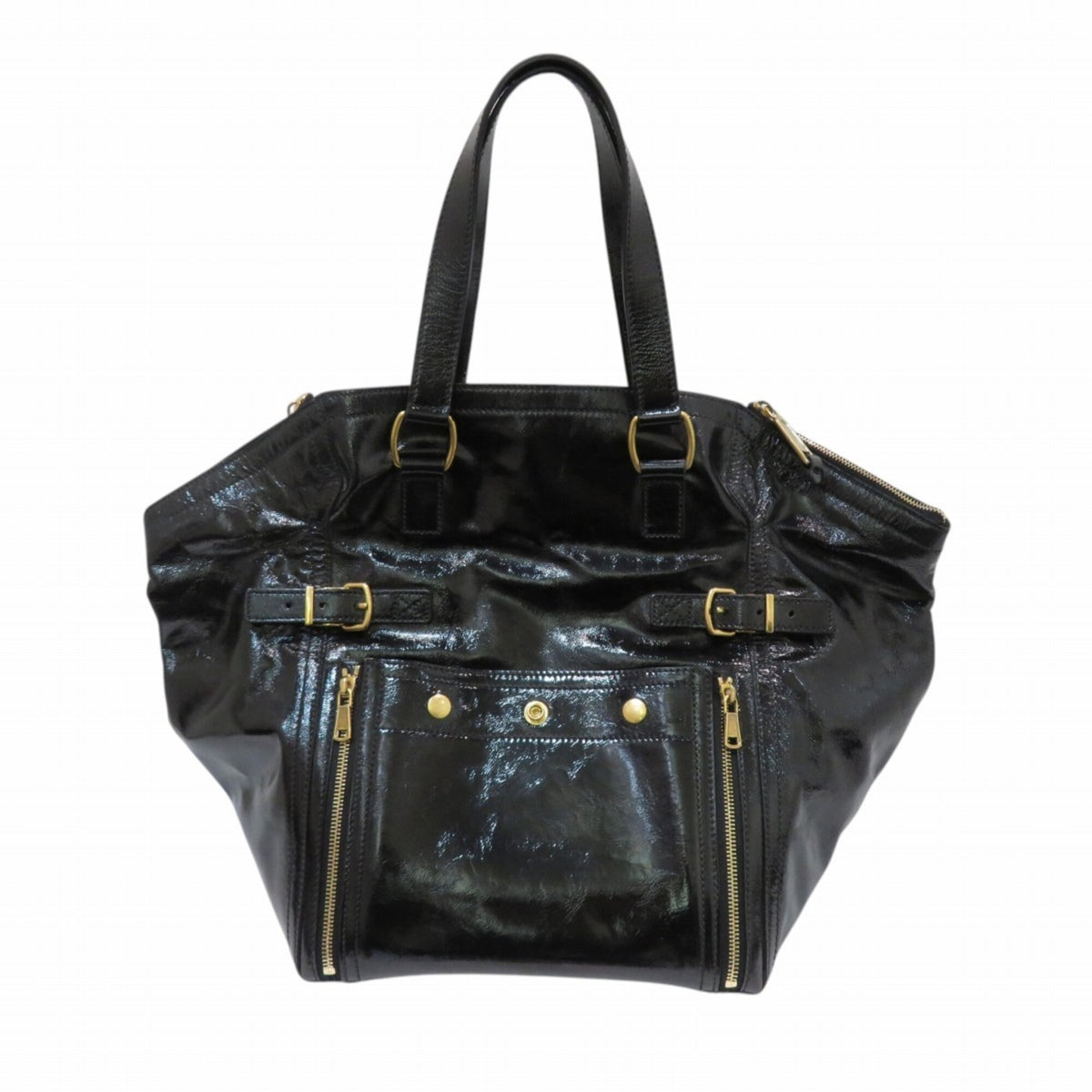 Yves Saint Laurent Black Patent Leather Tote Bag (Pre-Owned)