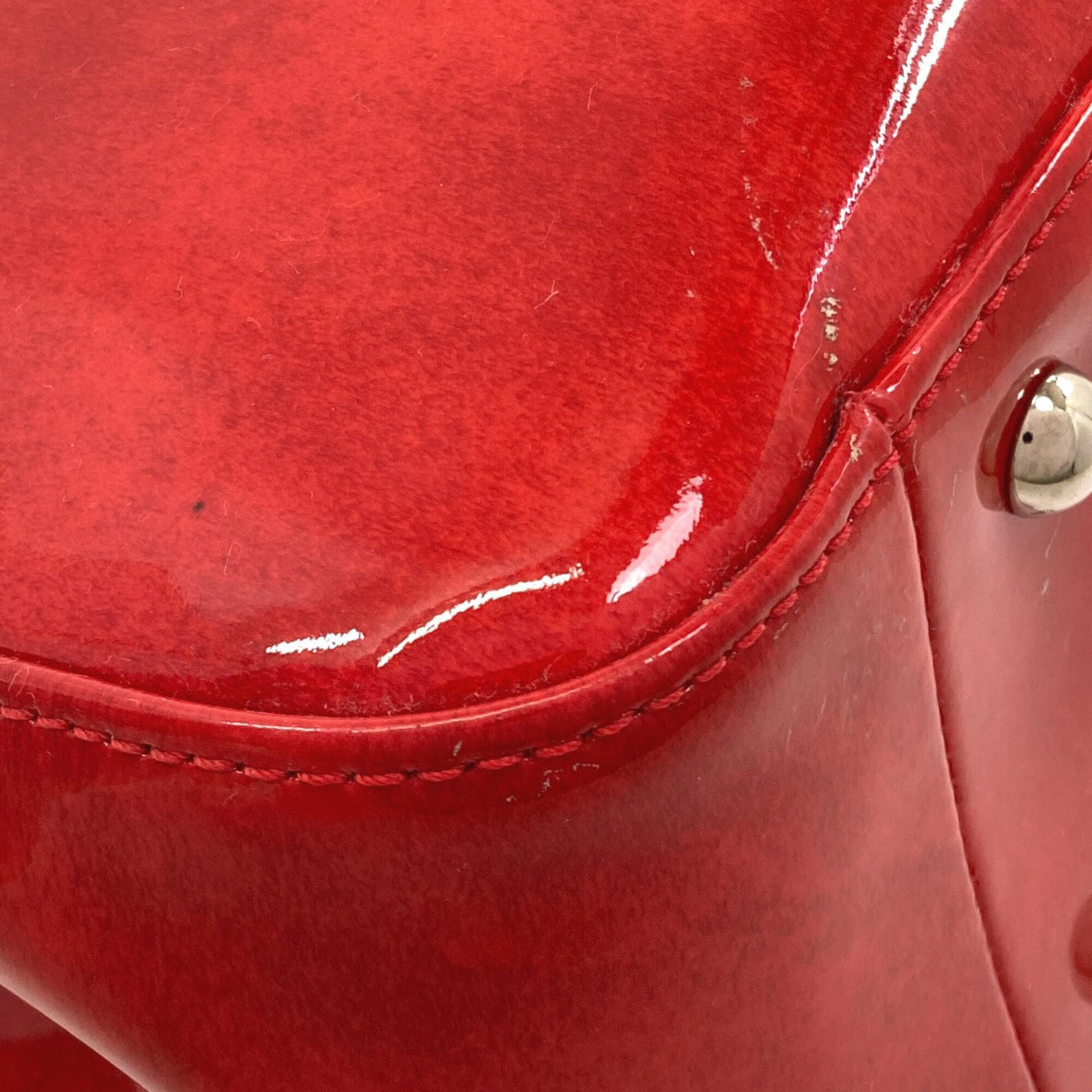 Longchamp Red Color Leather Handbag (Pre-Owned)