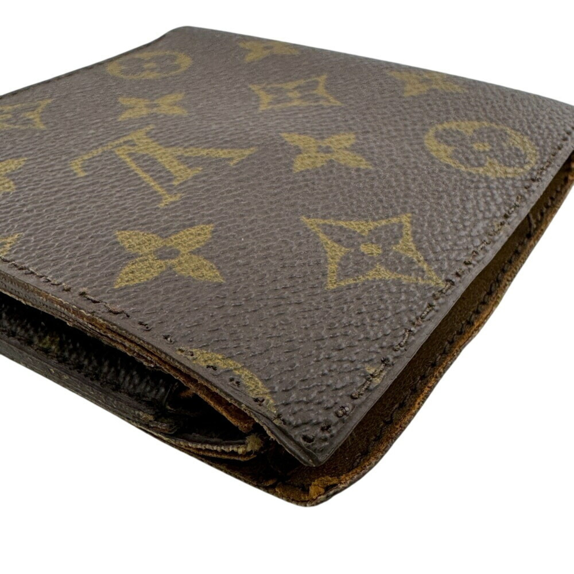 Louis Vuitton Brown Leather Wallet (Bi-Fold) (Pre-Owned)