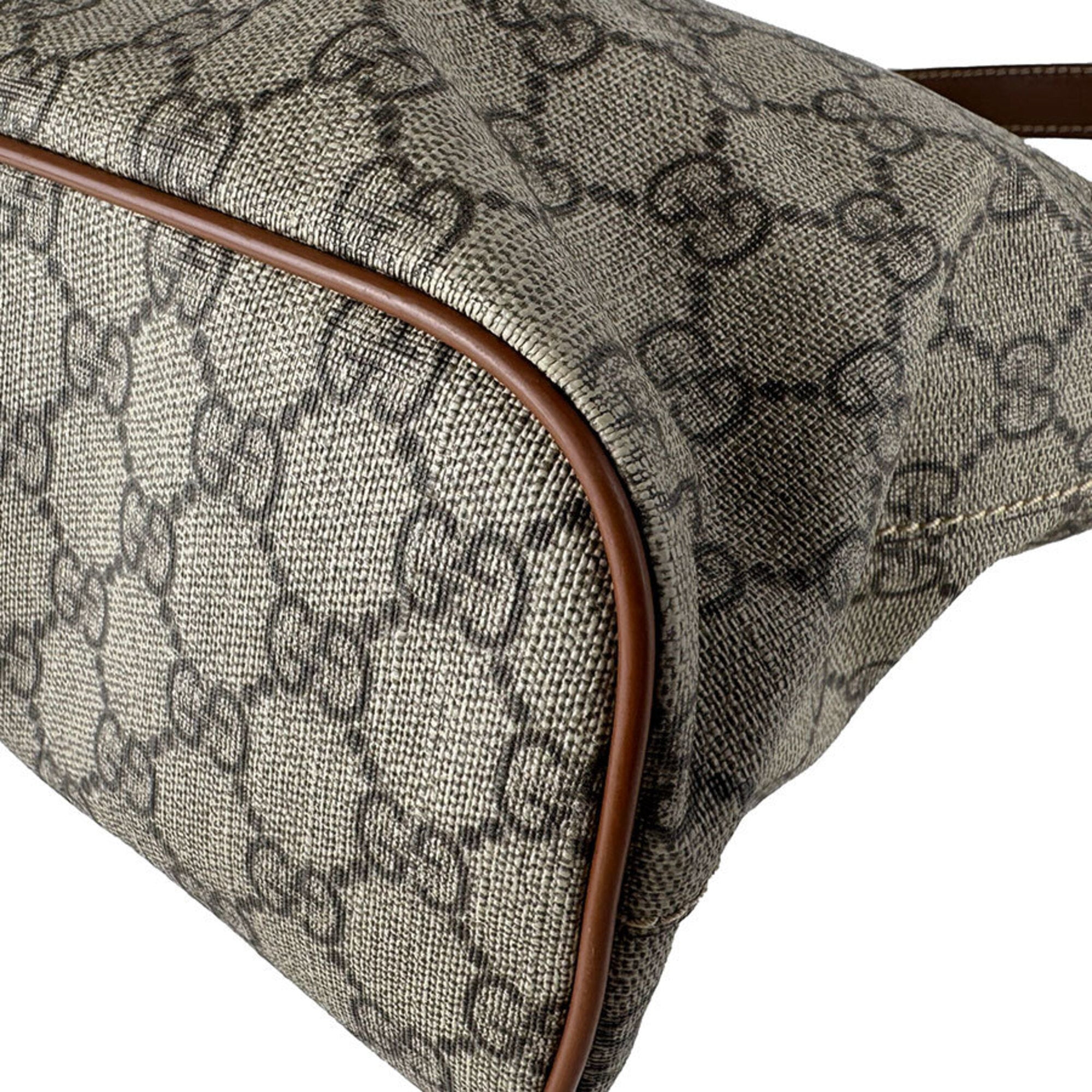 Gucci Brown Gg Supreme Handbag Shoulder Bag (Pre-Owned)