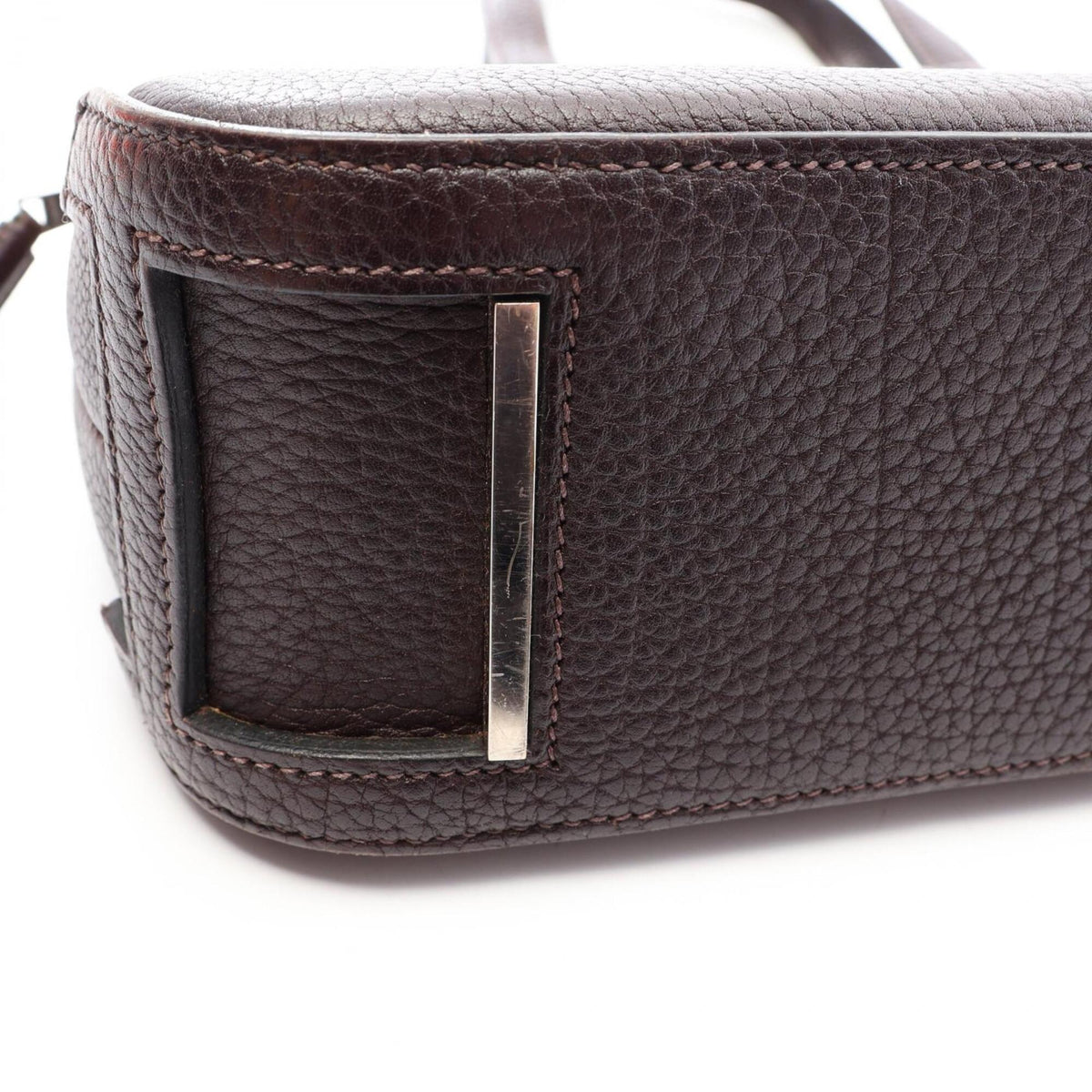 Hermes Brown Togo Leather Handbag (Pre-Owned)