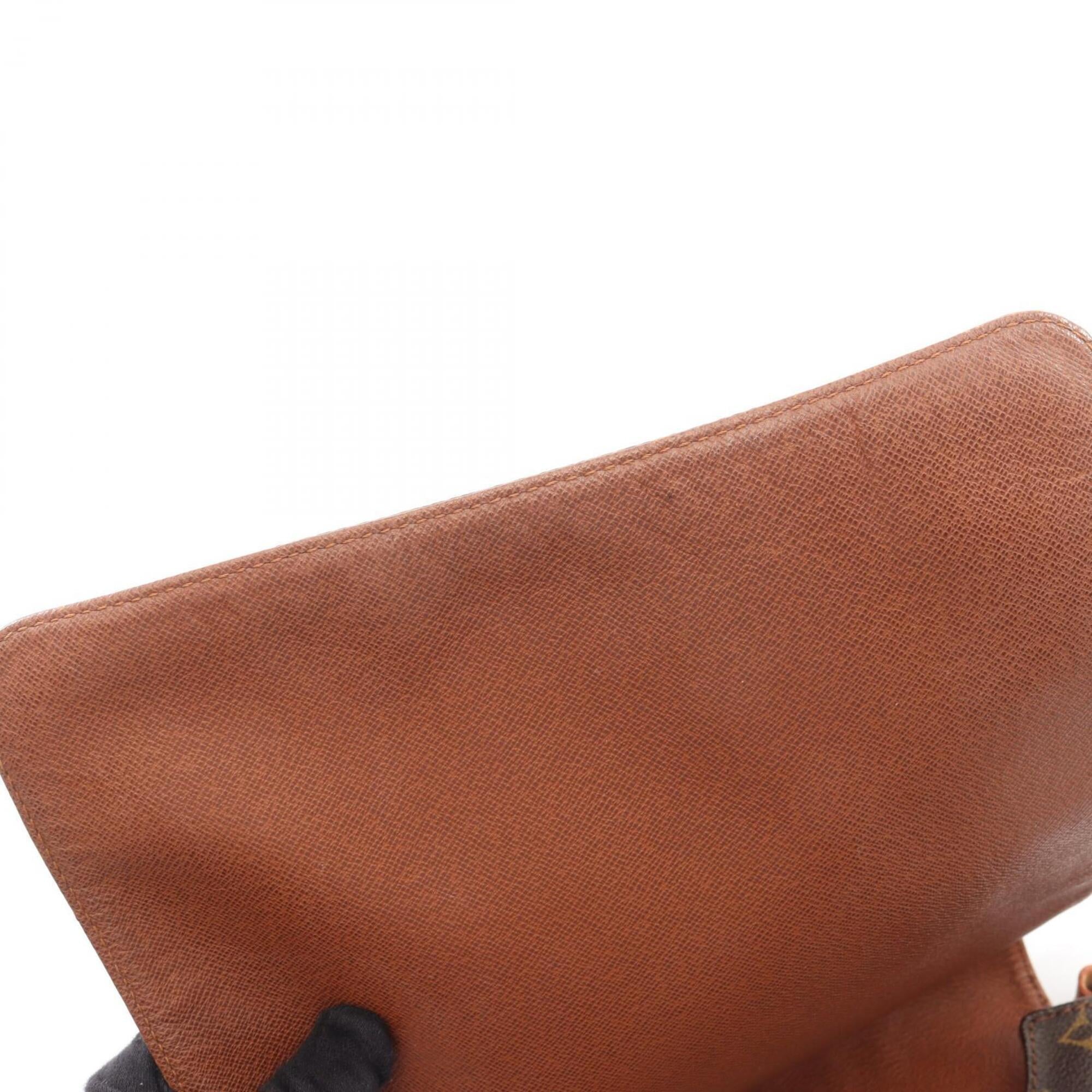Louis Vuitton Brown Monogram Leather Handbag Shoulder Bag (Pre-Owned)