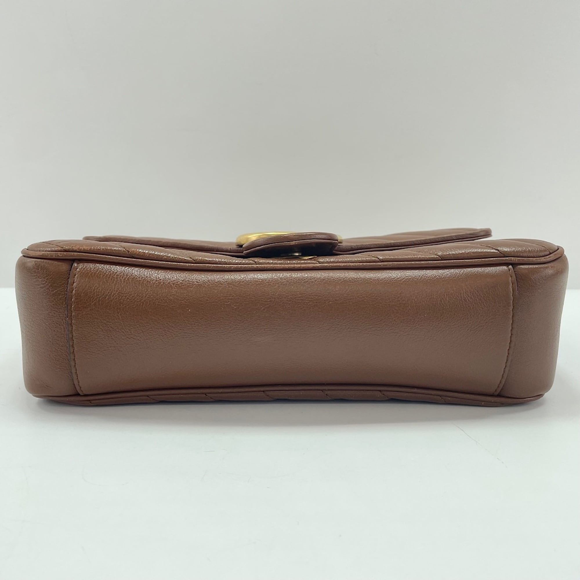 Gucci Gg Marmont Brown Shoulder Bag (Pre-Owned)