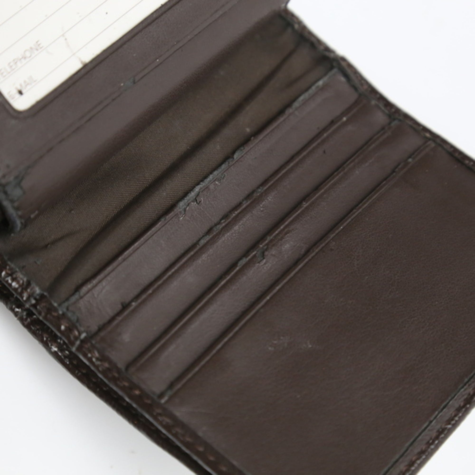 Coach Beige Brown Signature Line Wallet (Bi-Fold) (Pre-Owned)