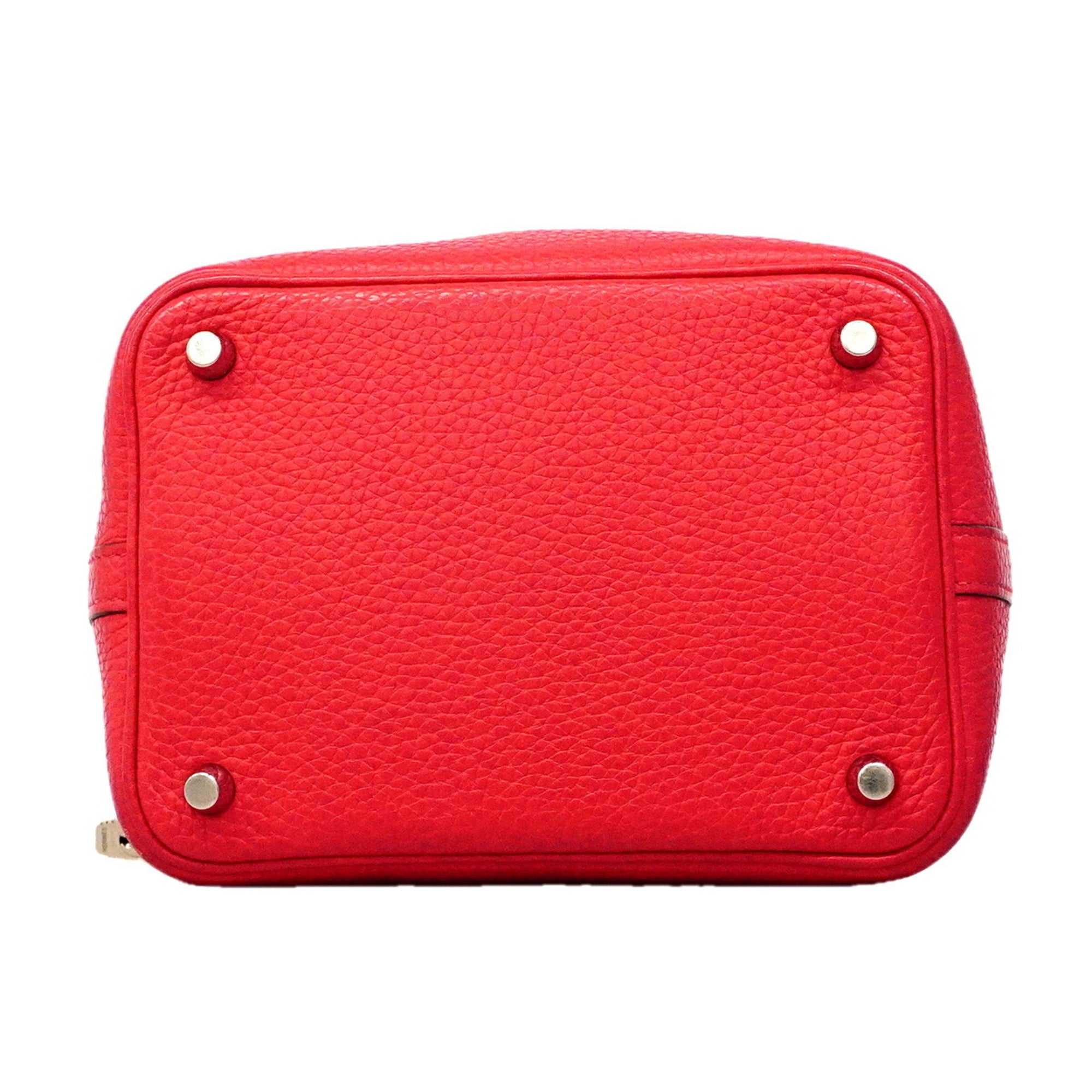 Hermes Pink Taurillon Clemence Leather Handbag (Pre-Owned)