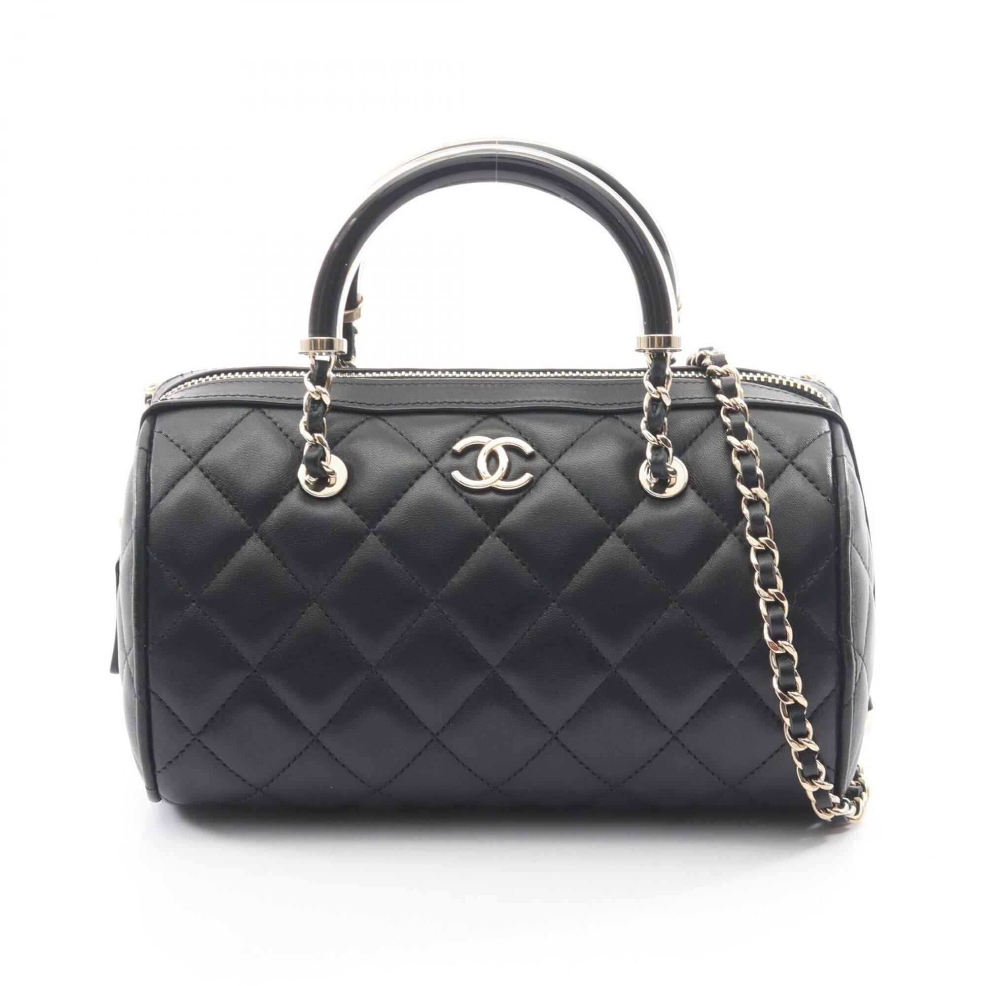 Chanel Black Leather Handbag (Pre-Owned)