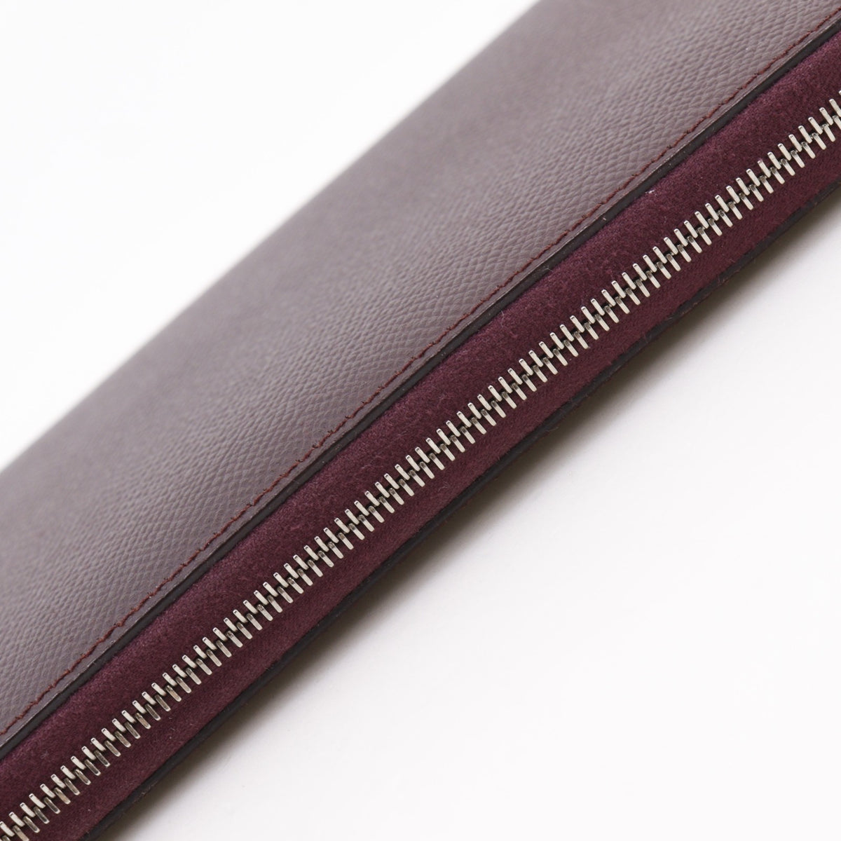 Hermes Red Color Wine Epsom Leather Long Wallet (Bi-Fold) (Pre-Owned)