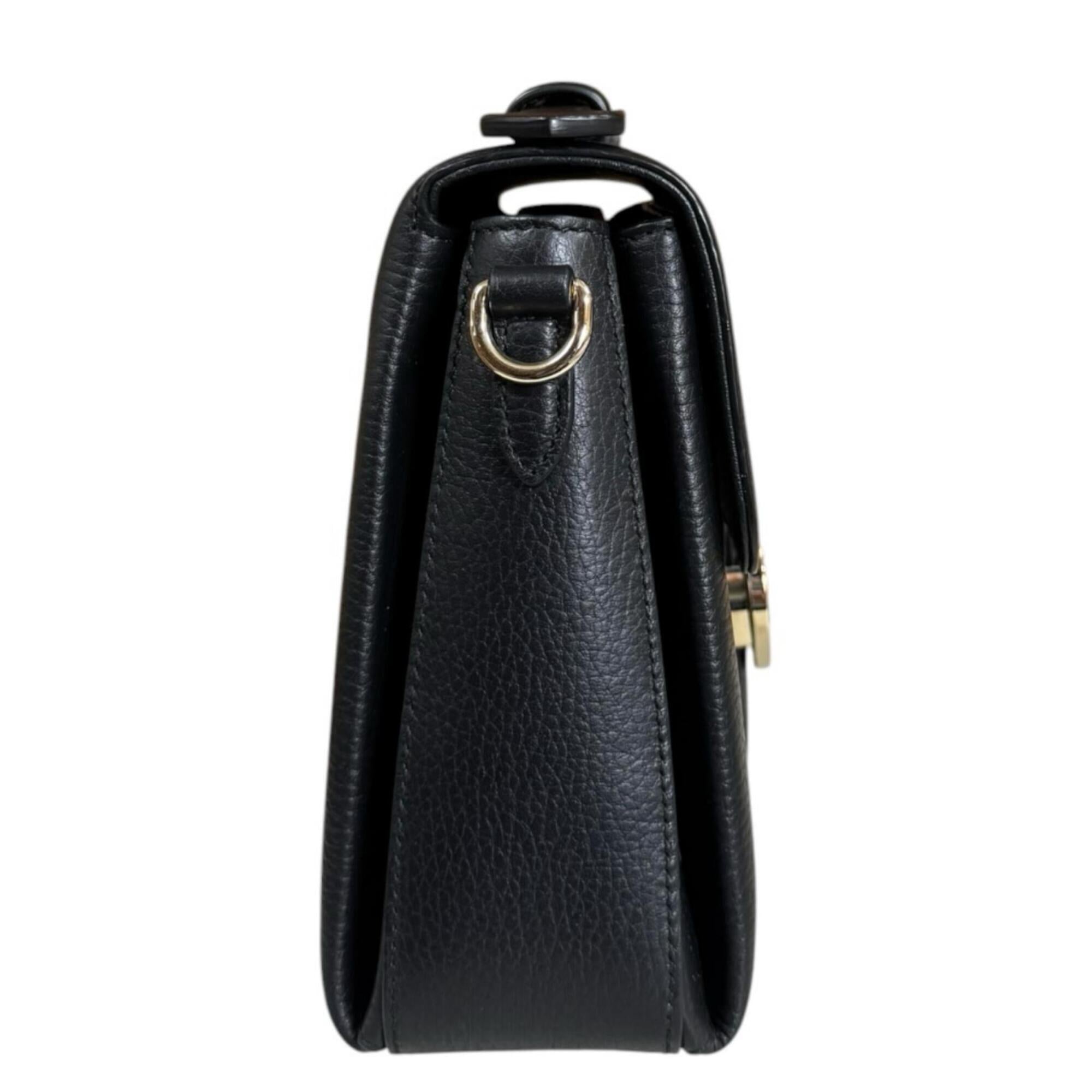 Gucci Black Leather Shoulder Bag (Pre-Owned)