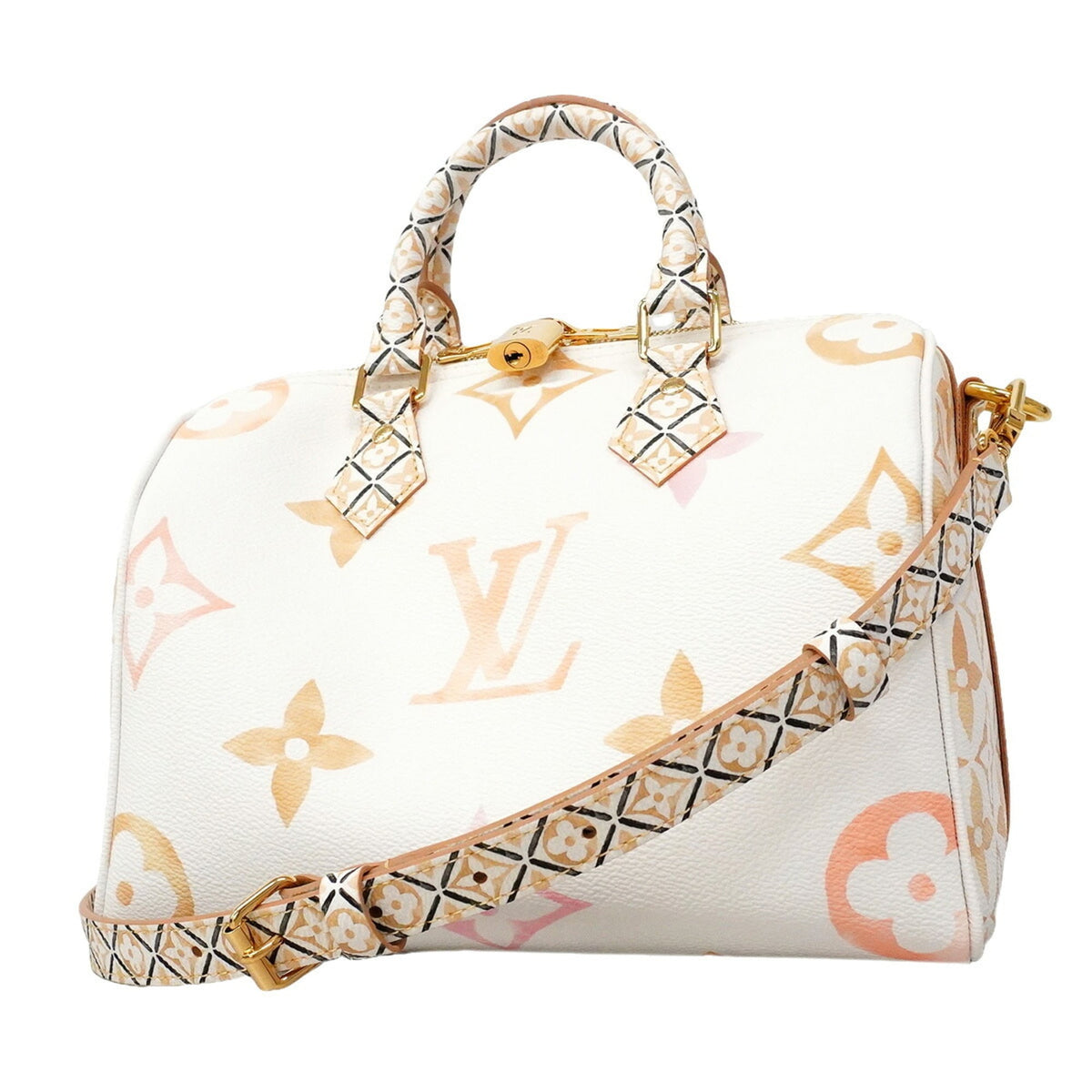 Louis Vuitton Beige White Handbag (Pre-Owned)