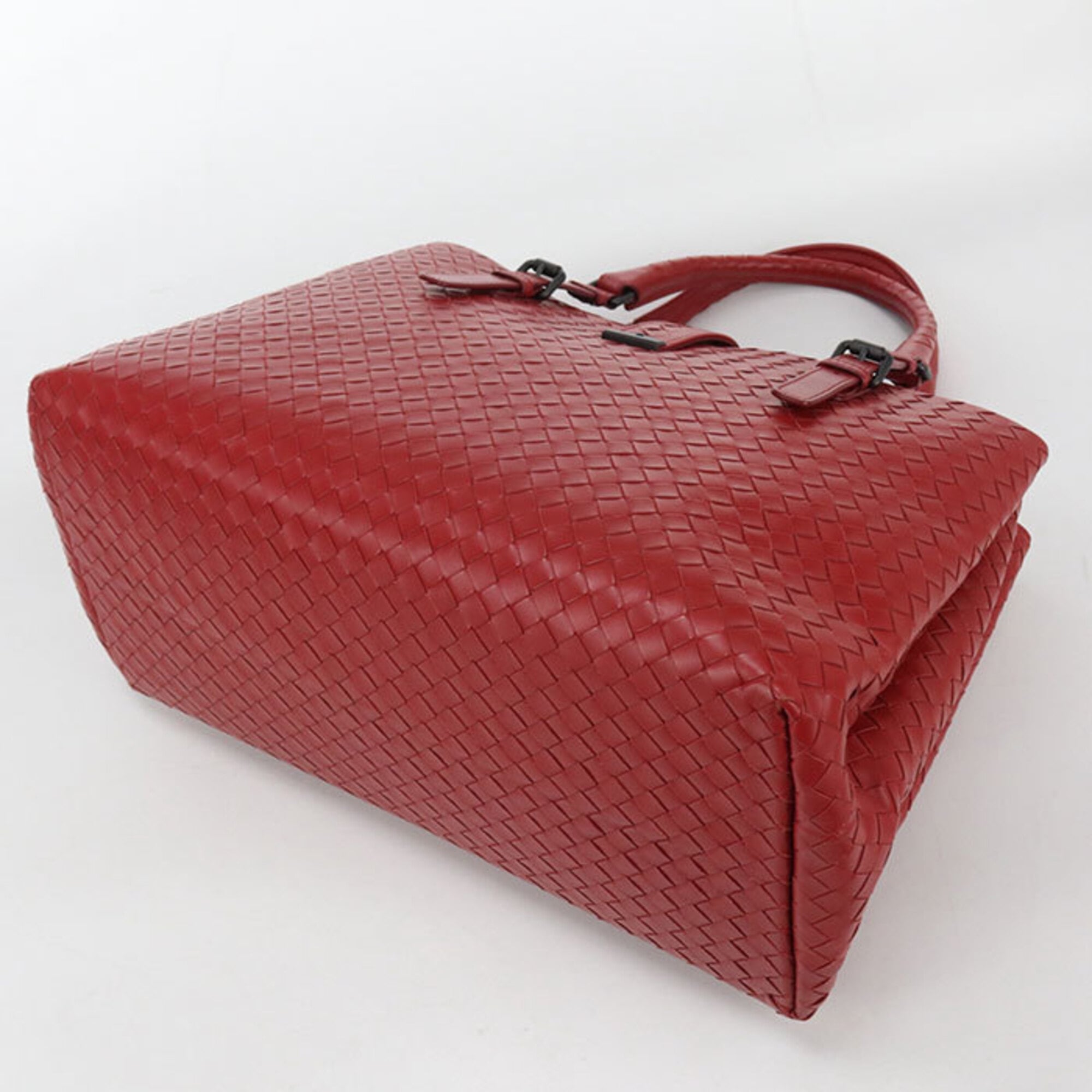 Bottega Veneta Red Color Leather Tote Bag (Pre-Owned)