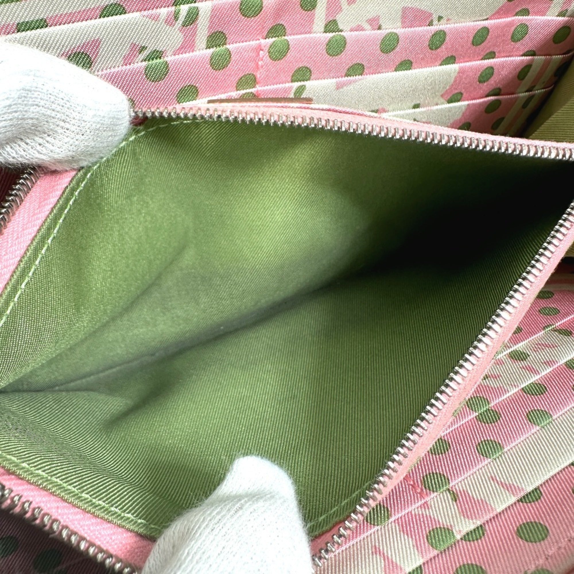 Hermes Silk'in Pink Epsom Leather Long Wallet (Bi-Fold) (Pre-Owned)
