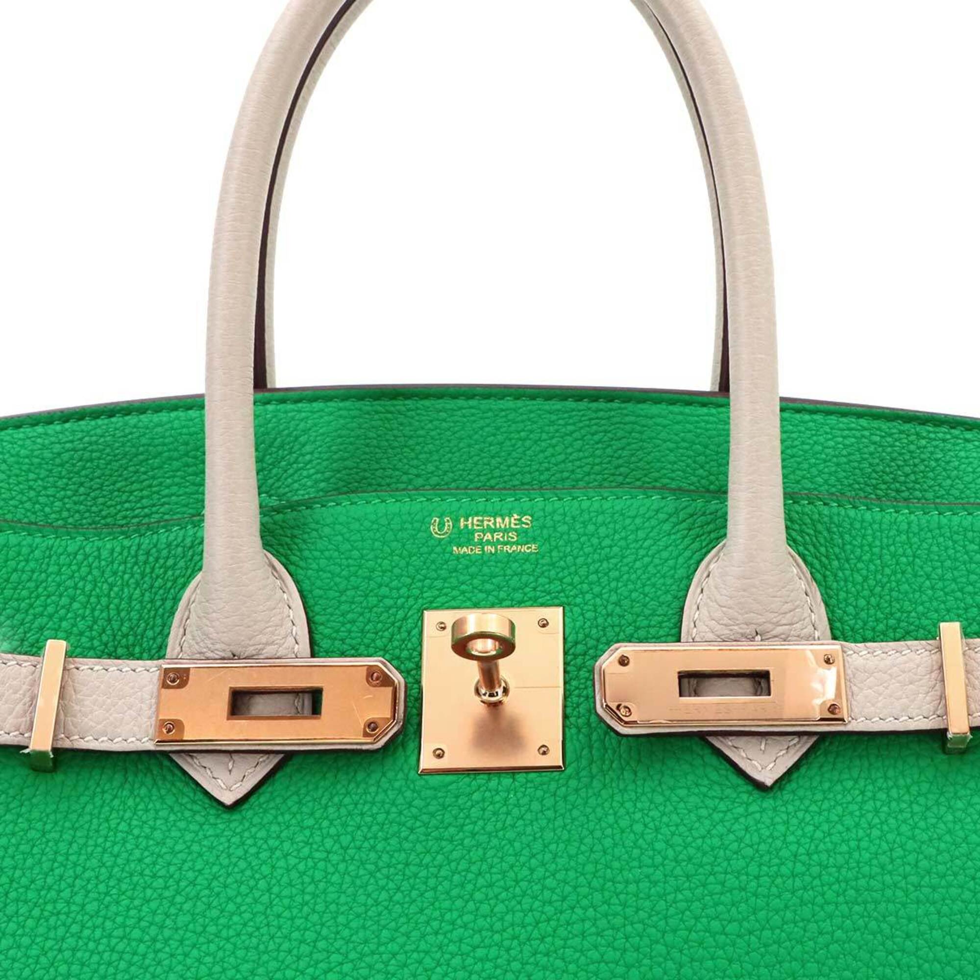 Hermes Mint Green Togo Leather Handbag (Pre-Owned)
