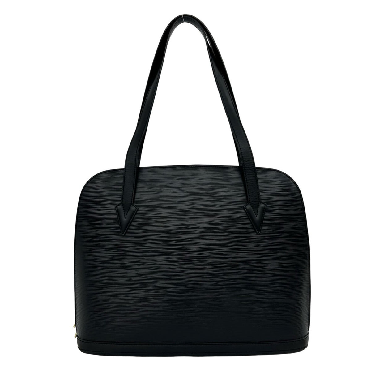 Louis Vuitton Black Leather Shoulder Bag Tote Bag (Pre-Owned)