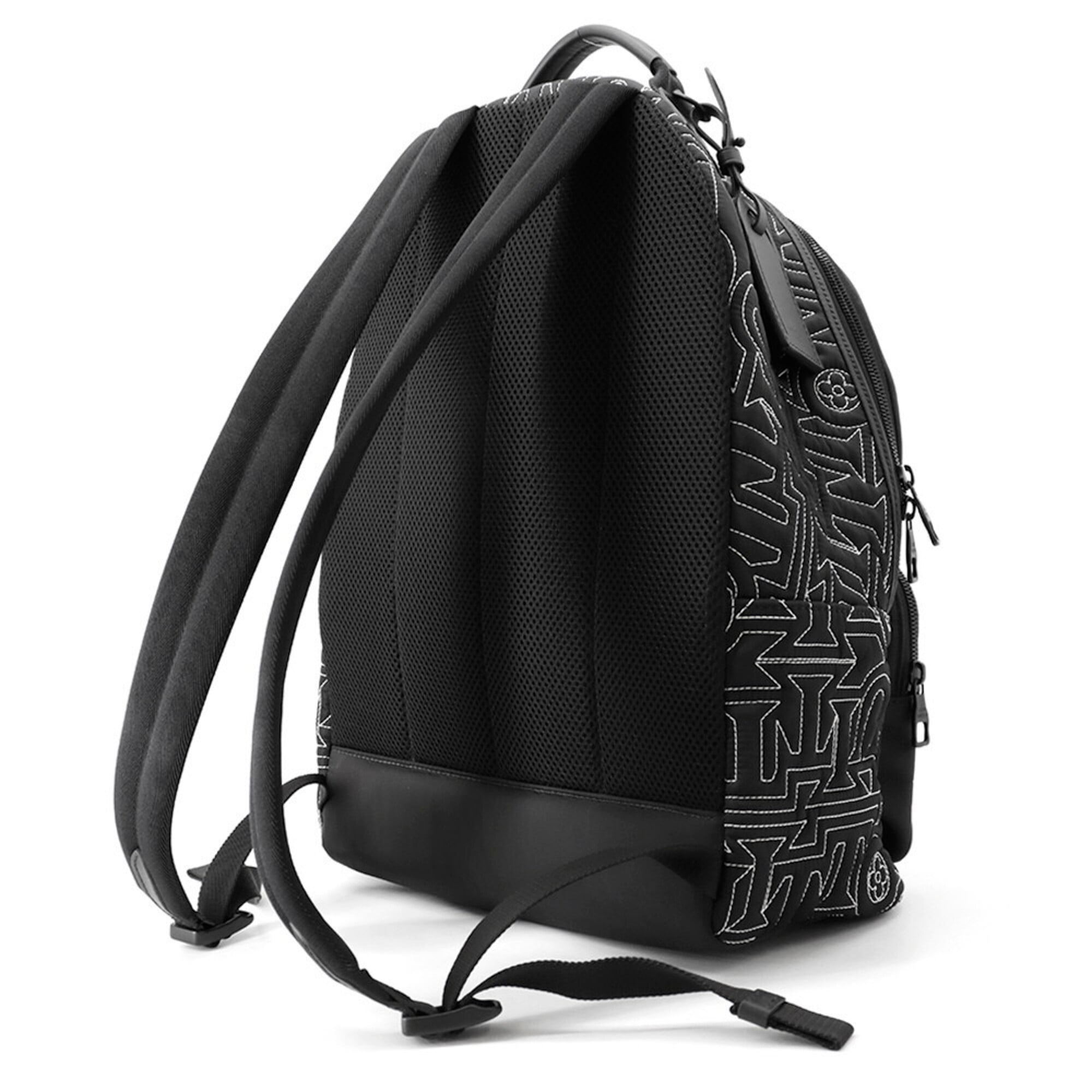 Louis Vuitton Black Monogram Noir Nylon Backpack Handbag (Pre-Owned)