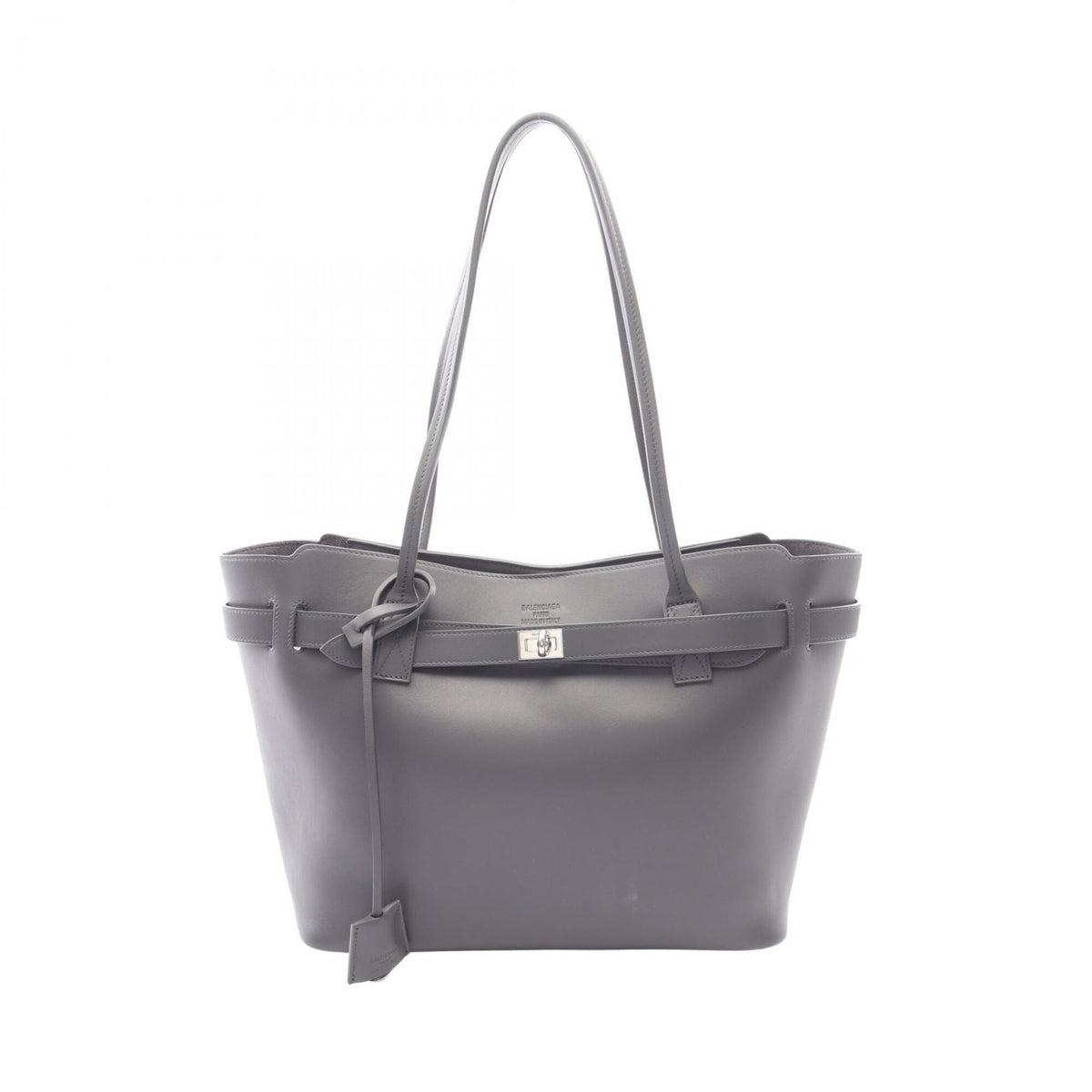 Balenciaga Gray Leather Handbag Tote Bag (Pre-Owned)