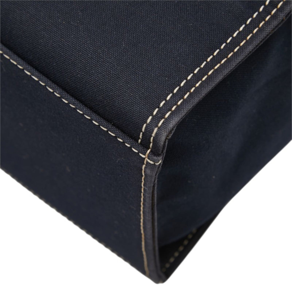 Fendi Navy Canvas Shoulder Bag Tote Bag (Pre-Owned)