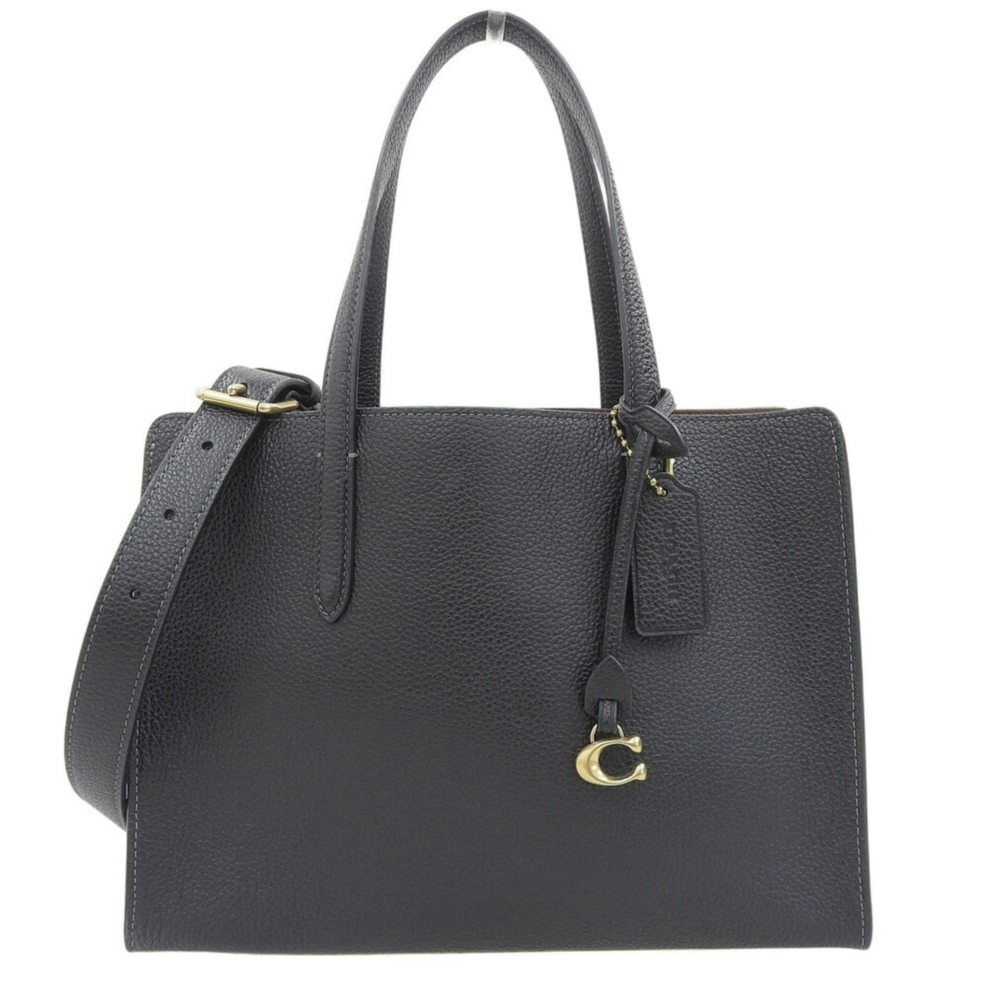 Coach Black Leather Tote Bag (Pre-Owned)