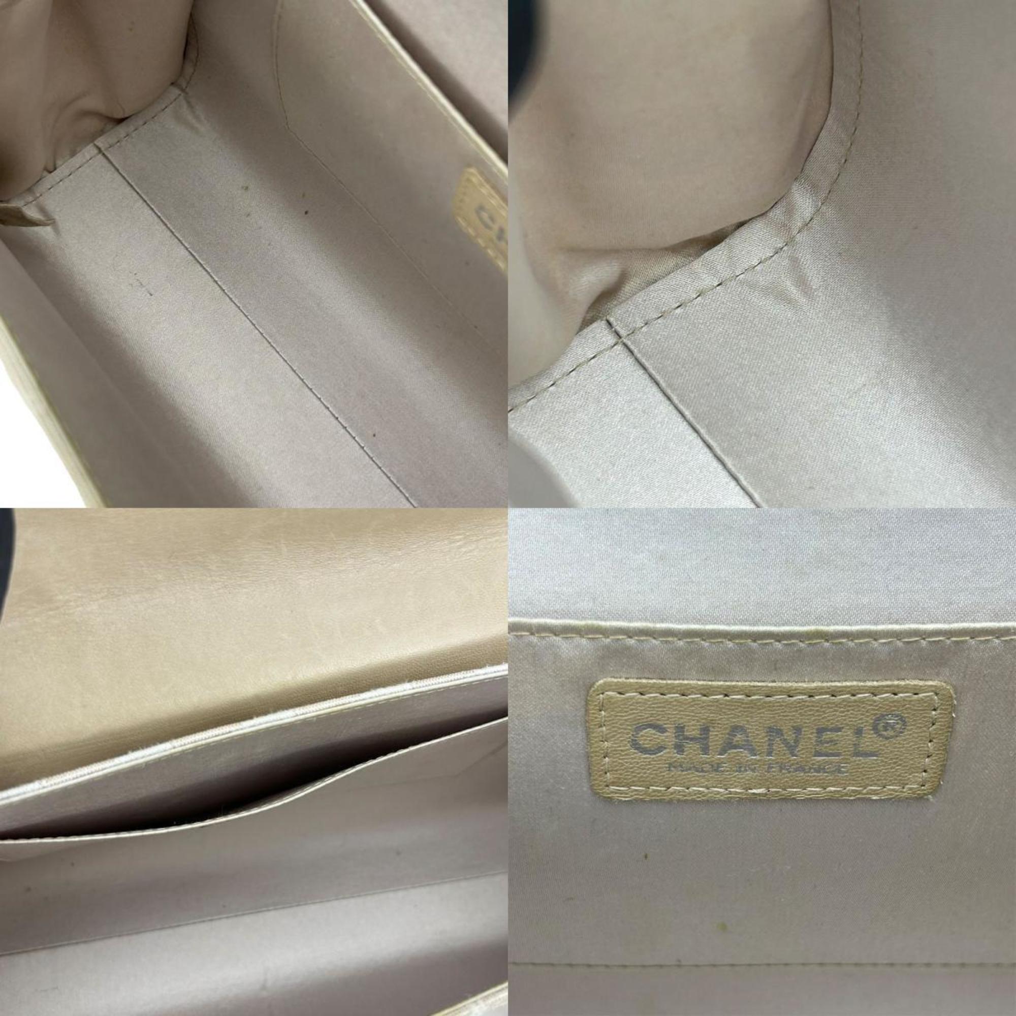 Chanel New Travel Line Pink Beige Nylon Shoulder Bag (Pre-Owned)