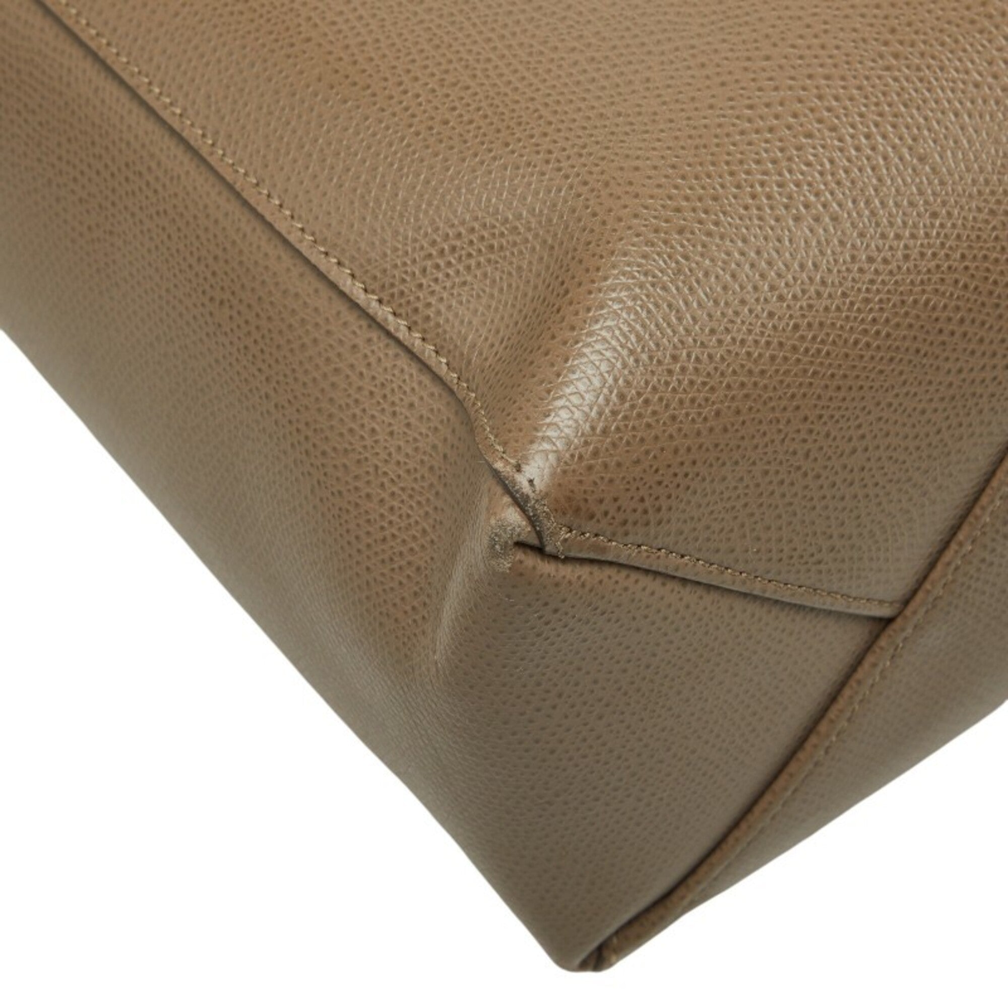 Celine Grayish Leather Handbag Shoulder Bag (Pre-Owned)
