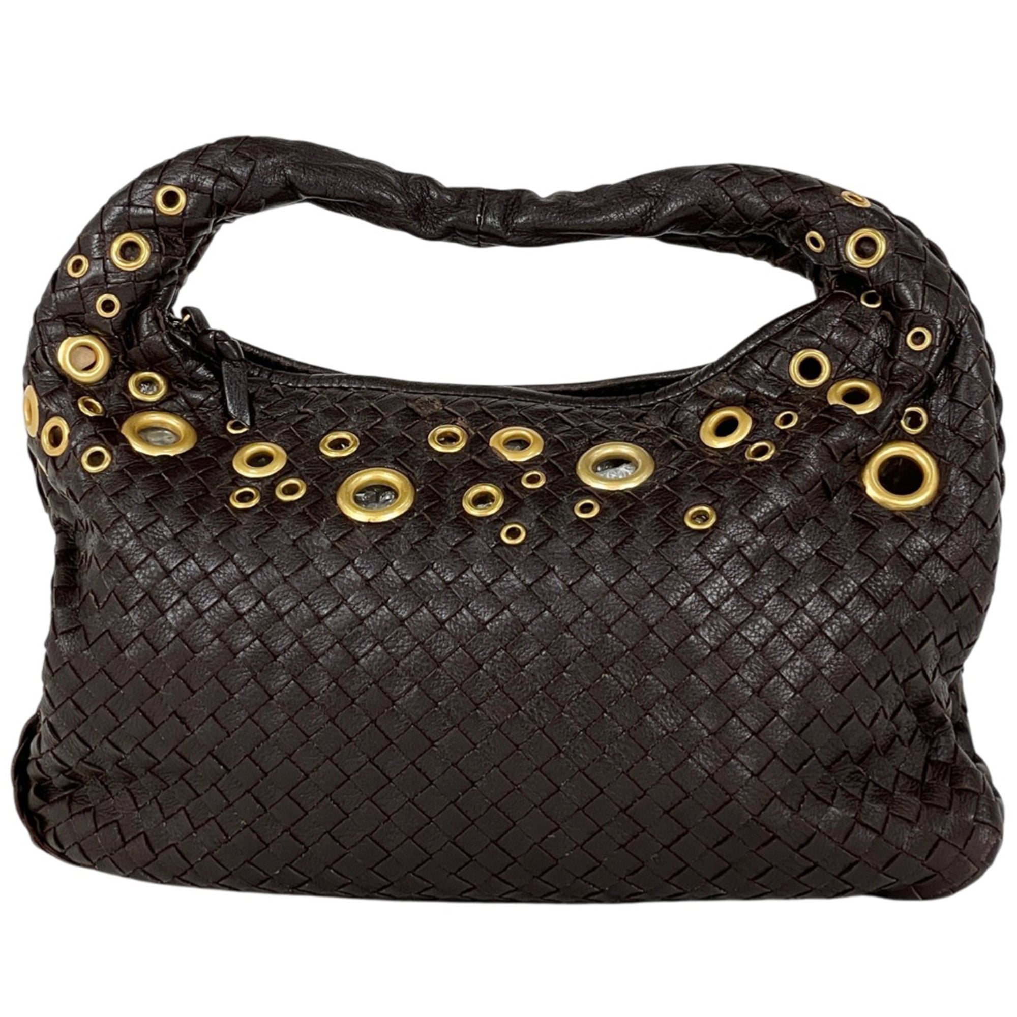 Bottega Veneta Brown Leather Handbag Pouch Shoulder Bag (Pre-Owned)