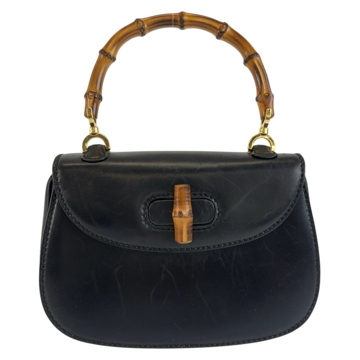 Gucci Black Leather Handbag (Pre-Owned)