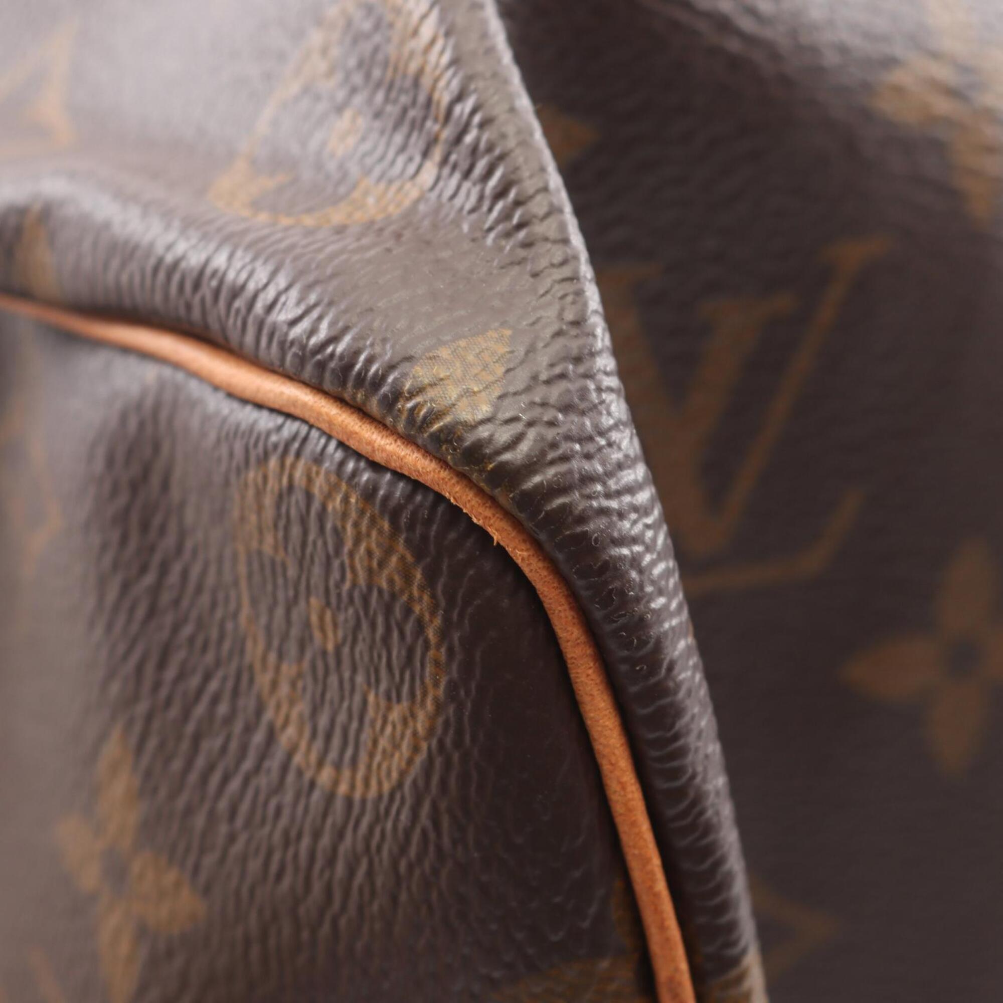 Louis Vuitton Brown Pvc Coated Canvas Leather Handbag (Pre-Owned)