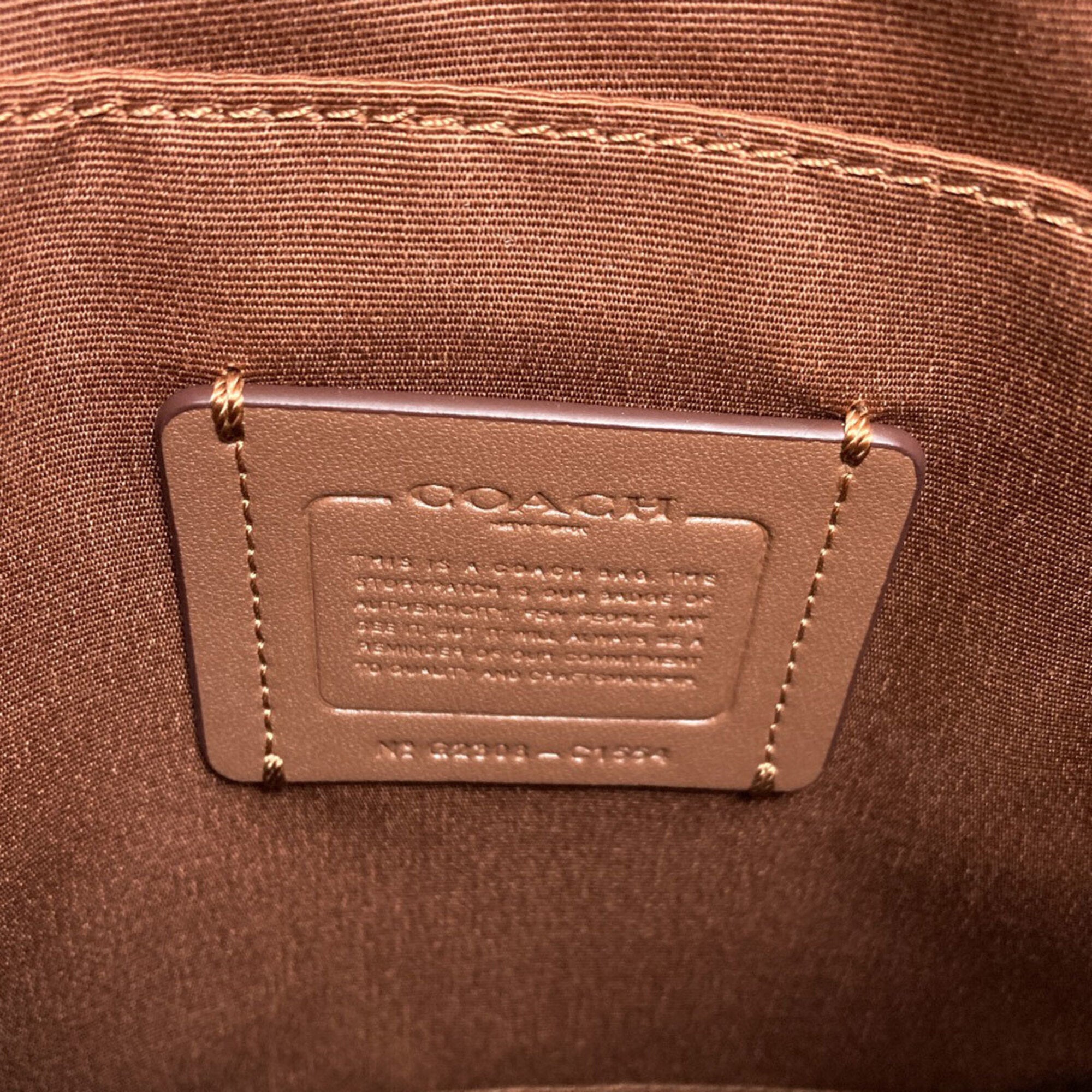 Coach Beige Pvc Shoulder Bag (Pre-Owned)