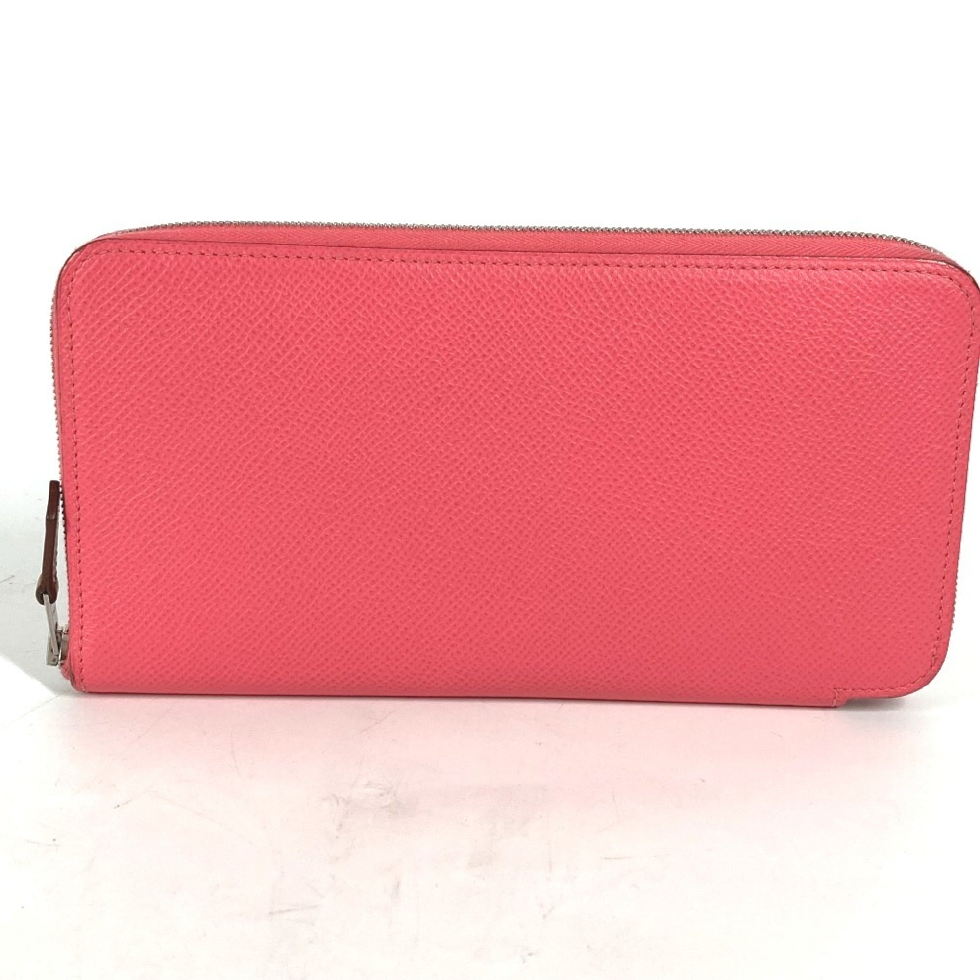 Hermes Silk'in Pink Epsom Leather Long Wallet (Bi-Fold) (Pre-Owned)