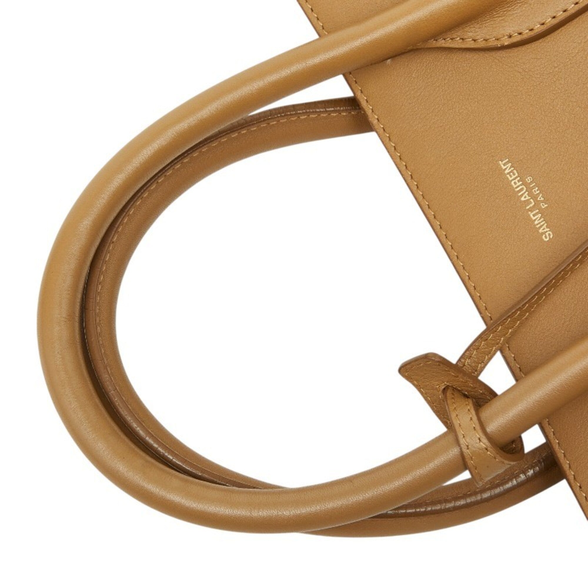 Saint Laurent Brown Leather Handbag Shoulder Bag (Pre-Owned)