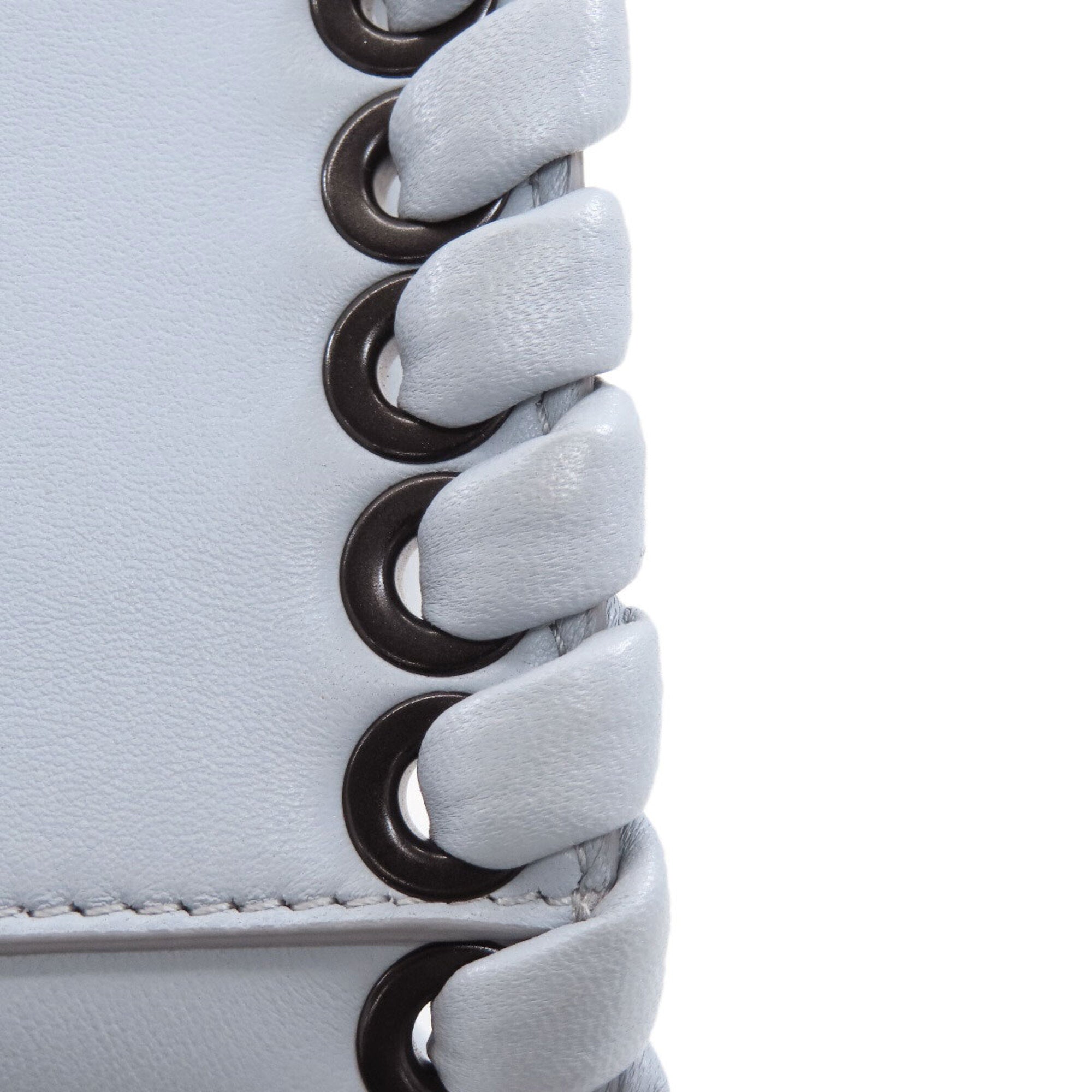 Fendi Peekaboo Light Blue Leather Handbag (Pre-Owned)