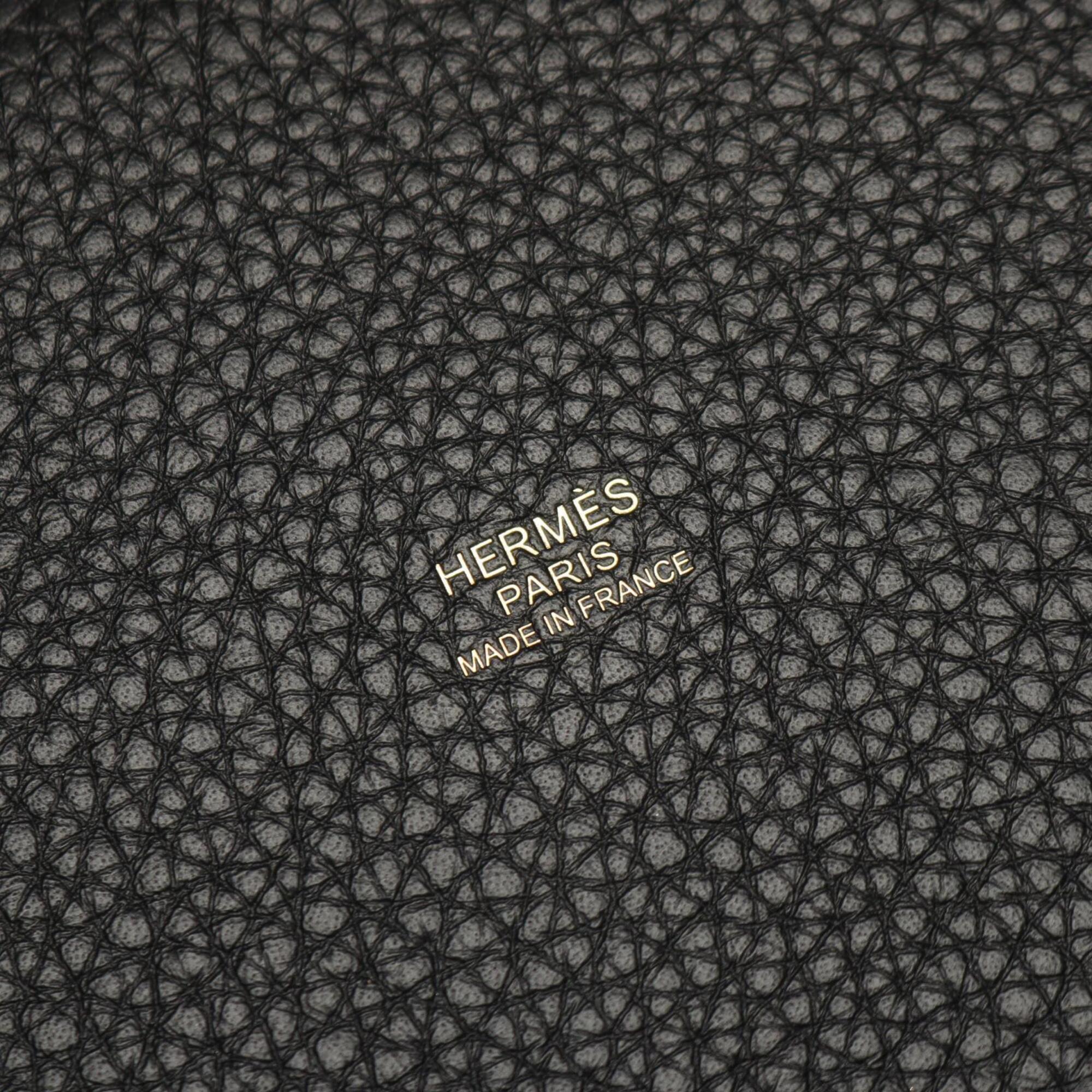 Hermes Black Taurillon Clemence Leather Leather Handbag (Pre-Owned)