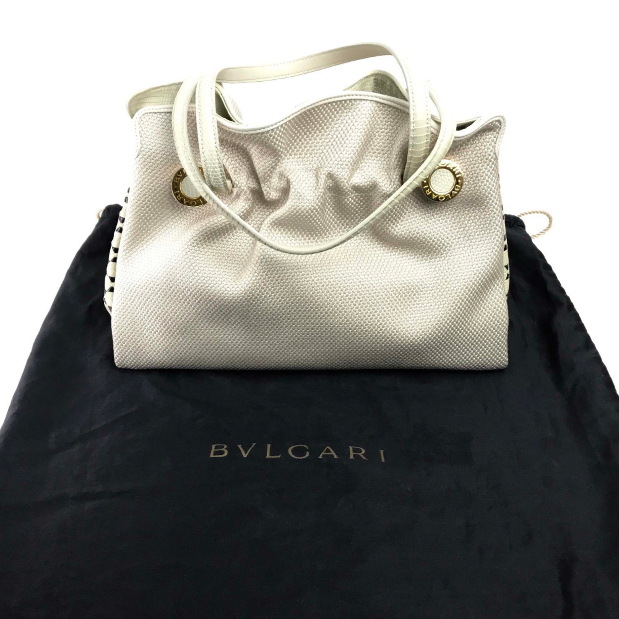 Bvlgari Beige Cloth Handbag (Pre-Owned)