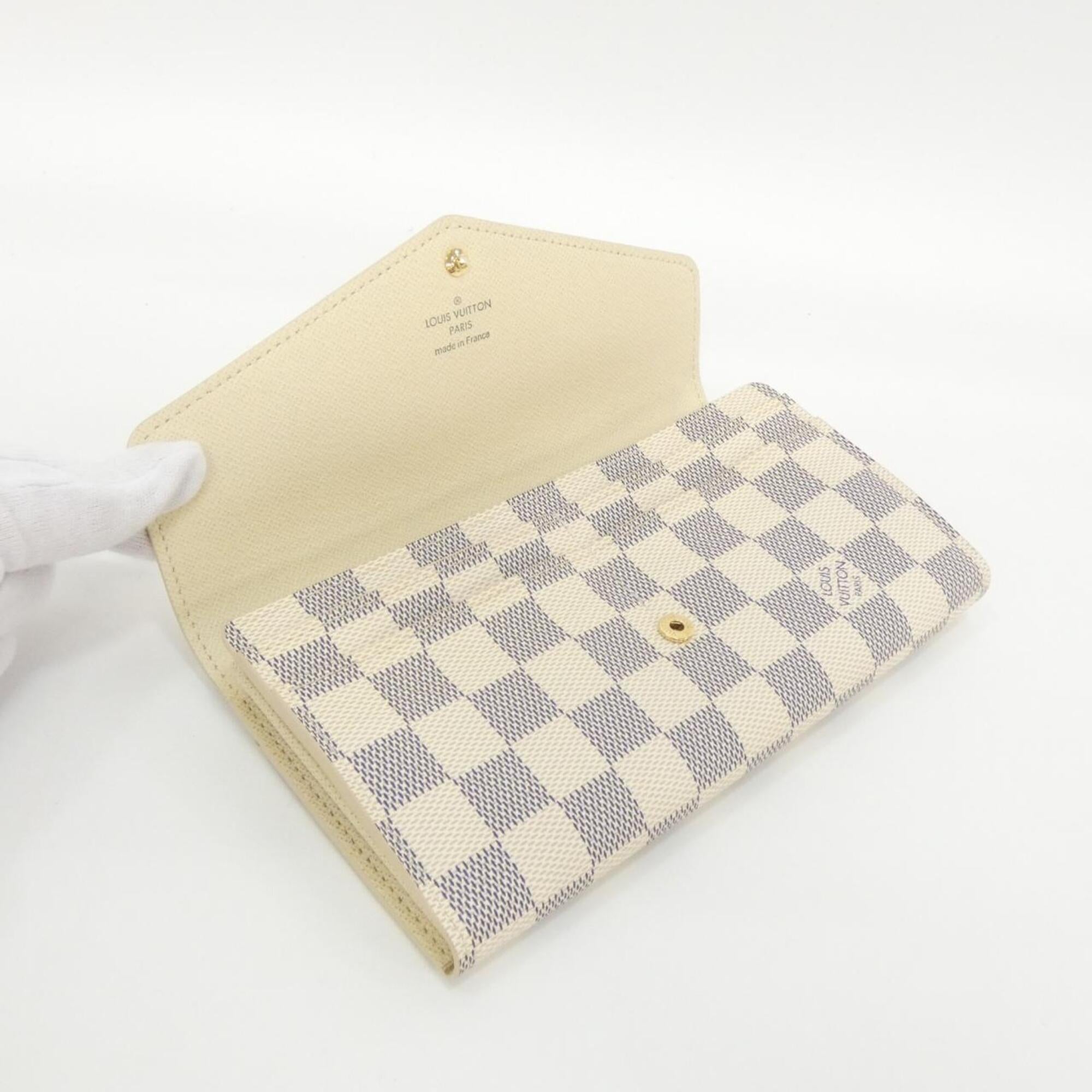 Louis Vuitton Azur Damier Azur Damier Azur Coated Canvas Long Wallet (Bi-Fold) (Pre-Owned)