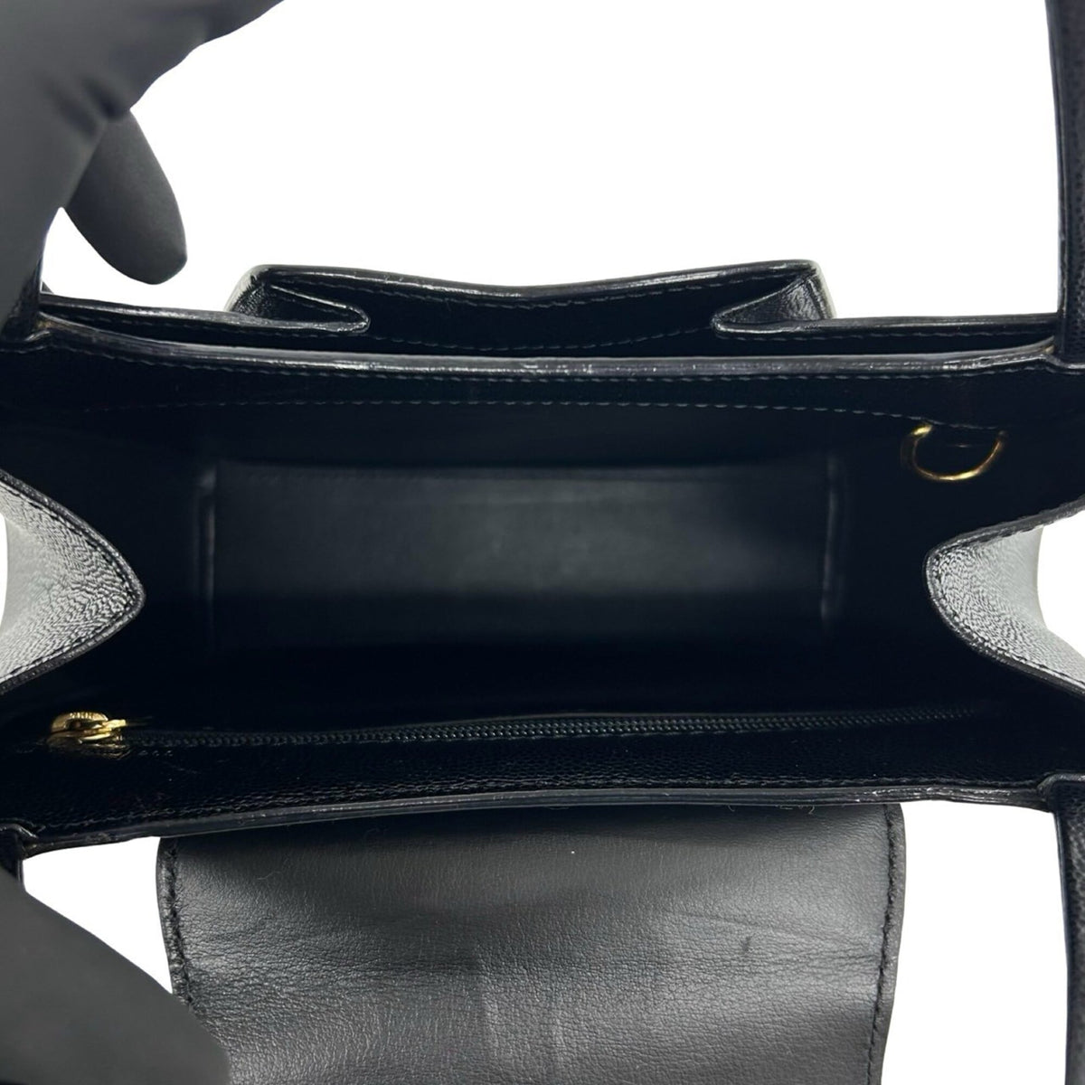 Cartier Black Leather Handbag Tote Bag (Pre-Owned)