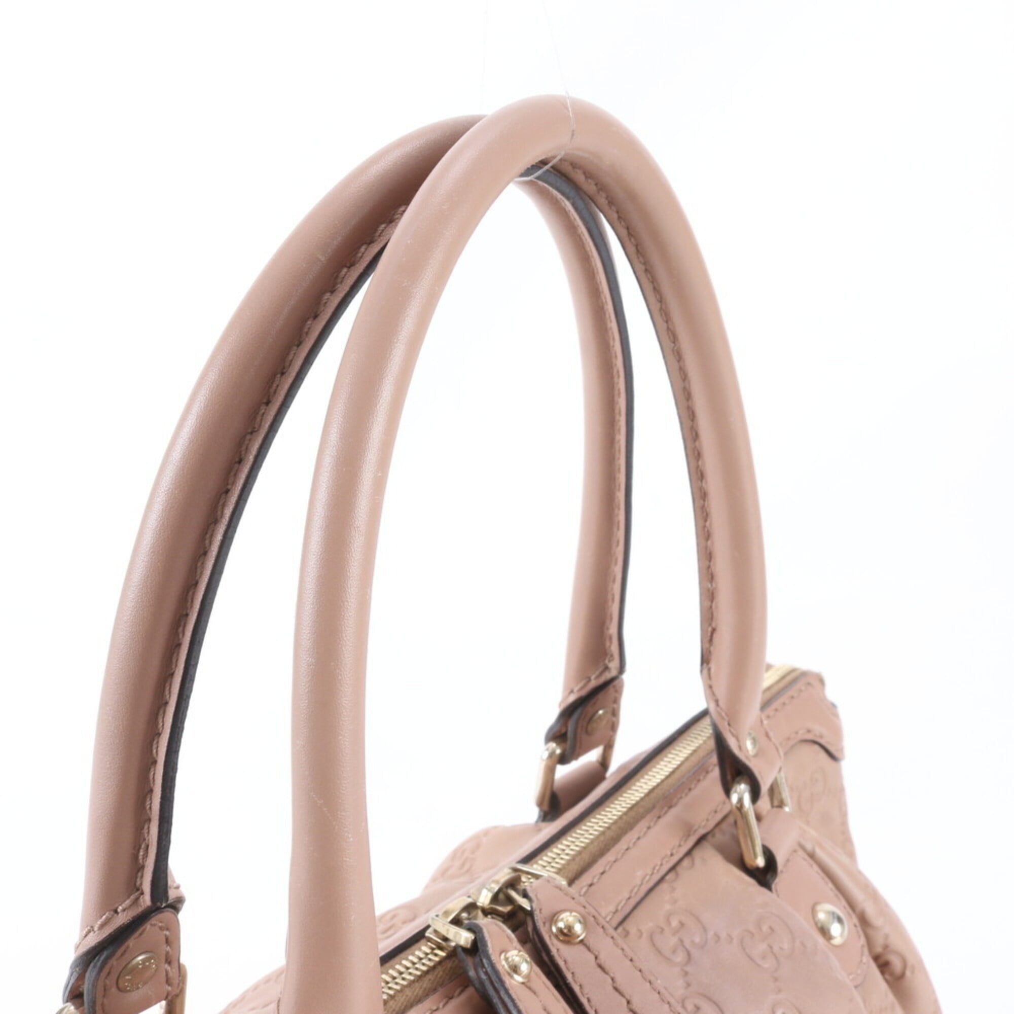 Gucci Pink Leather Handbag Tote Bag (Pre-Owned)