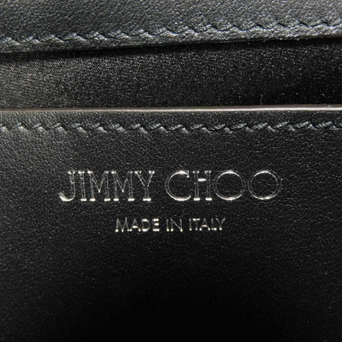 Jimmy Choo Green Leather Clutch Bag Shoulder Bag (Pre-Owned)