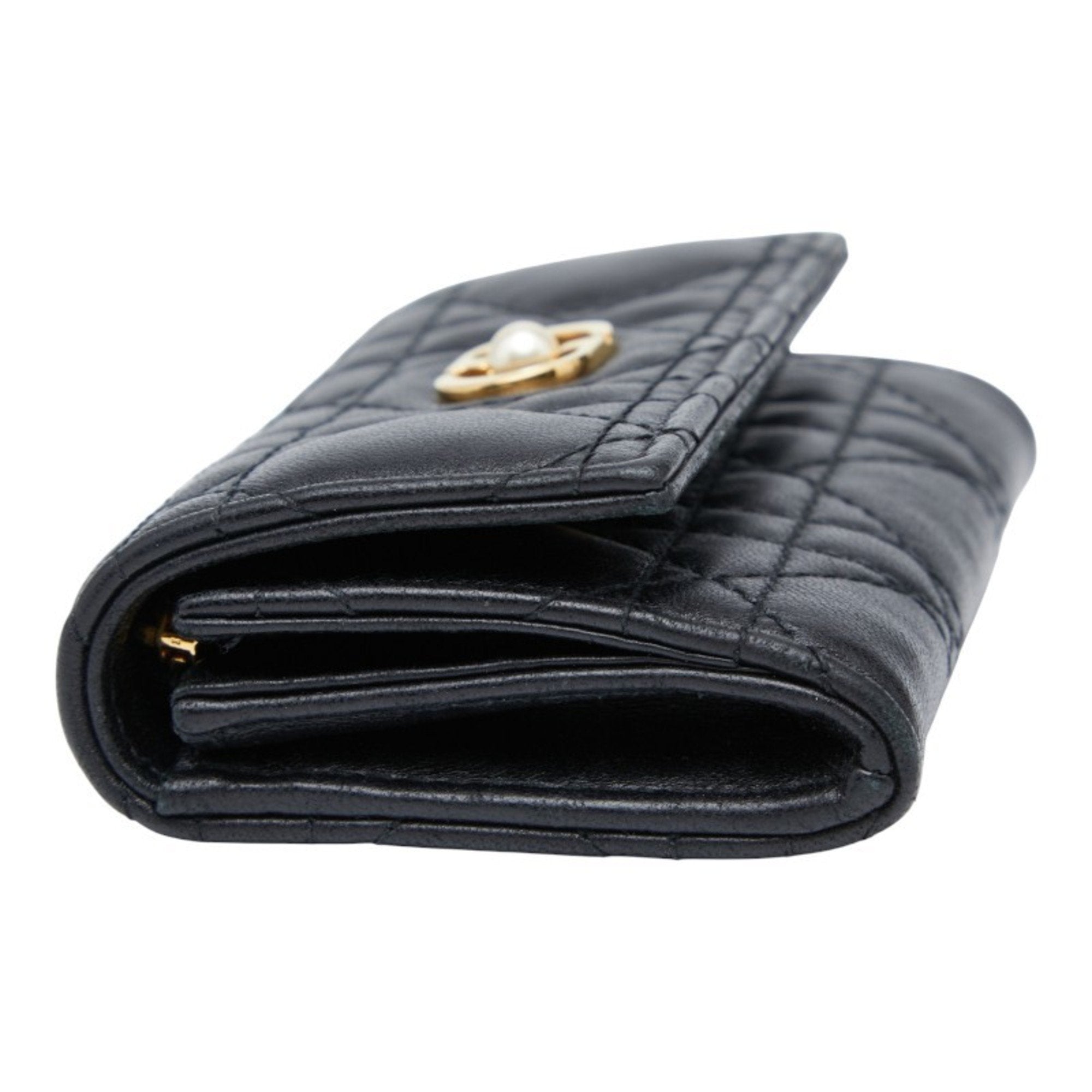 Christian Dior Black Leather Wallet (Bi-Fold) (Pre-Owned)