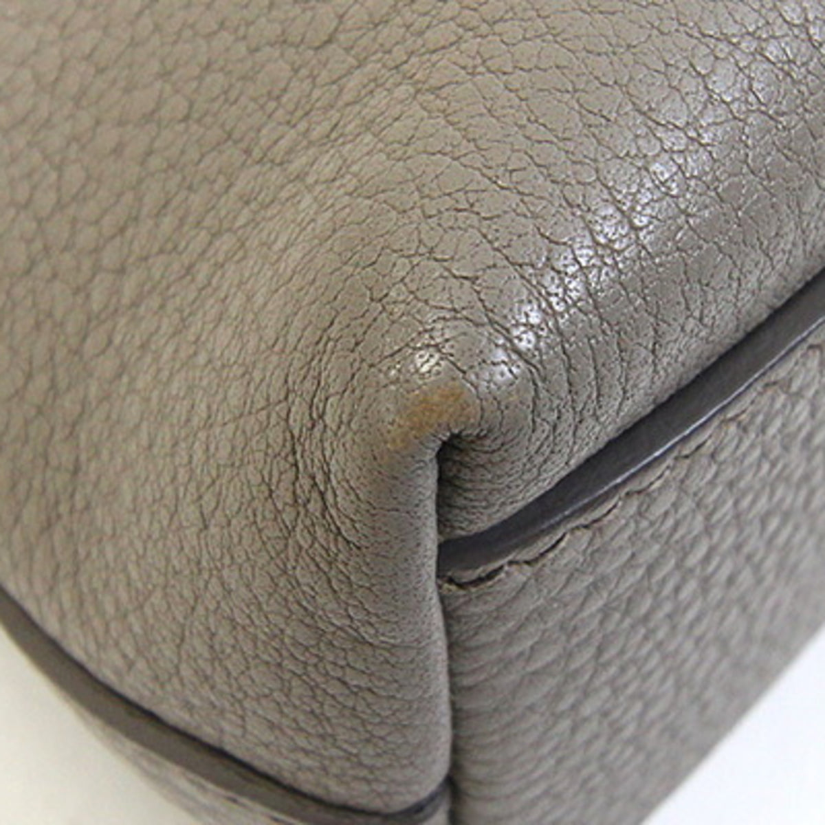 Prada Gray Leather Pouch (Pre-Owned)