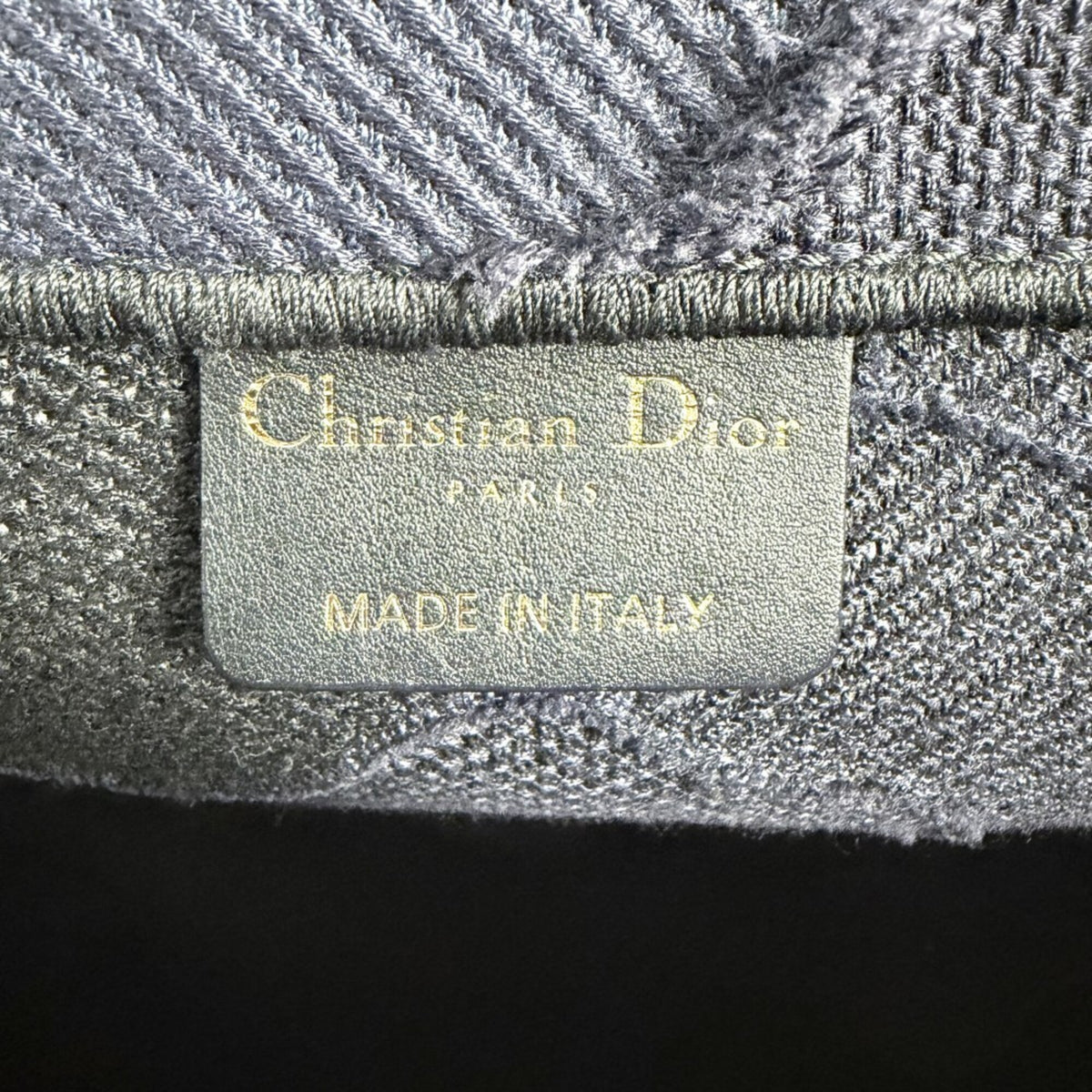 Christian Dior Navy Canvas Handbag Tote Bag (Pre-Owned)