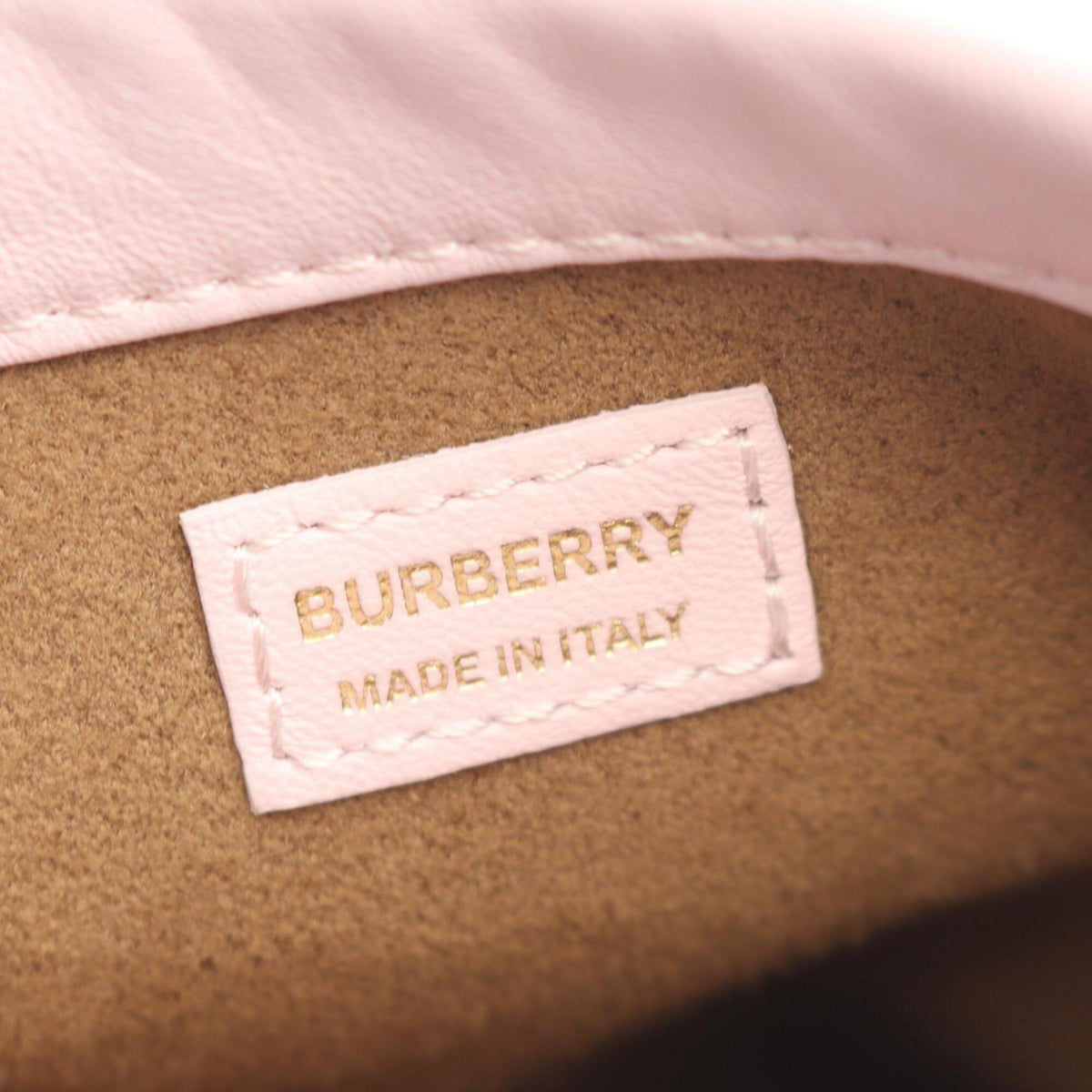 Burberry Pink Leather Handbag Pochette Shoulder Bag (Pre-Owned)