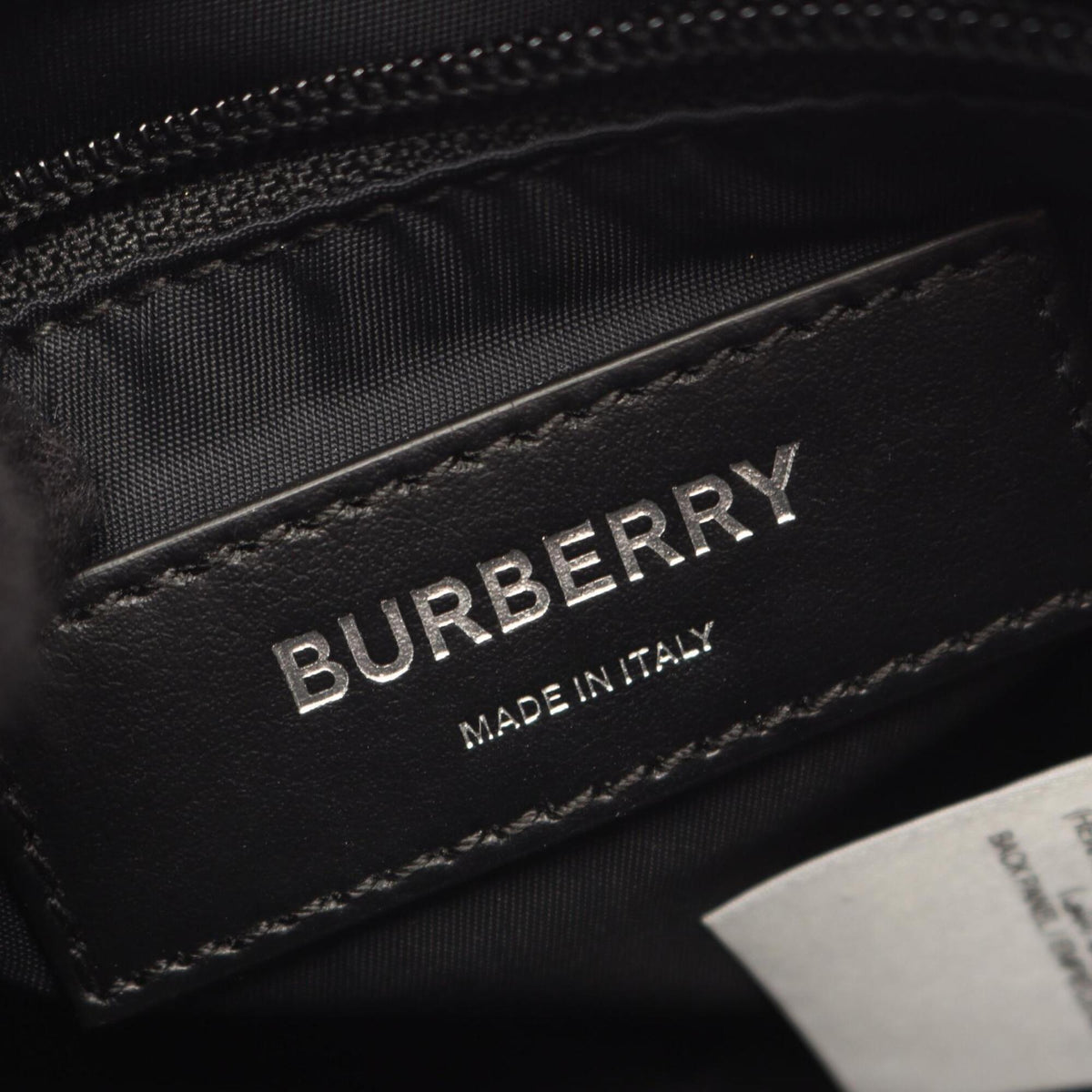 Burberry Black Red Color White Nylon Leather Fanny Pack Handbag (Pre-Owned)