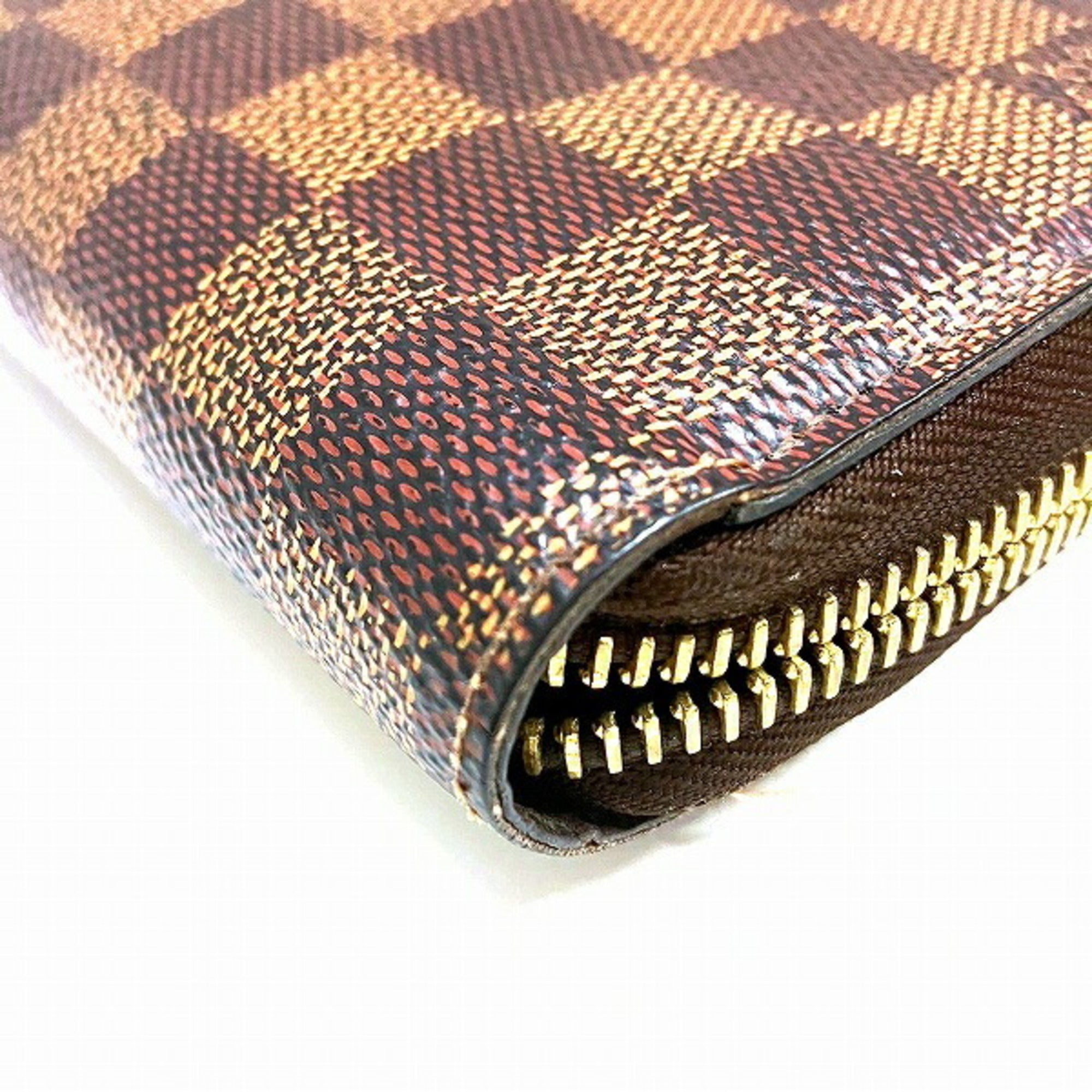 Louis Vuitton Damier Canvas Ebene Damier Canvas Long Wallet (Bi-Fold) (Pre-Owned)