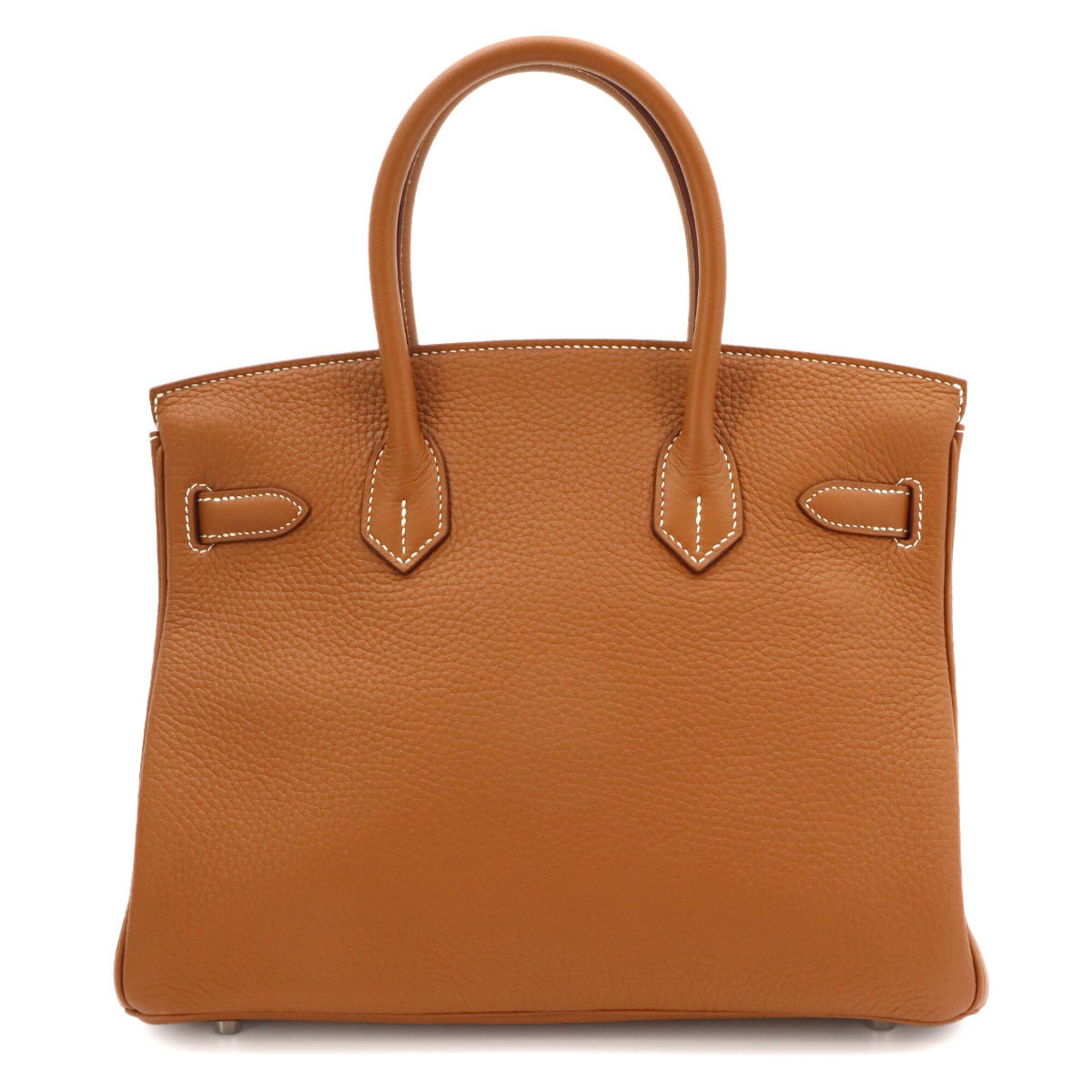 Hermes Brown Taurillon Clemence Leather Handbag (Pre-Owned)